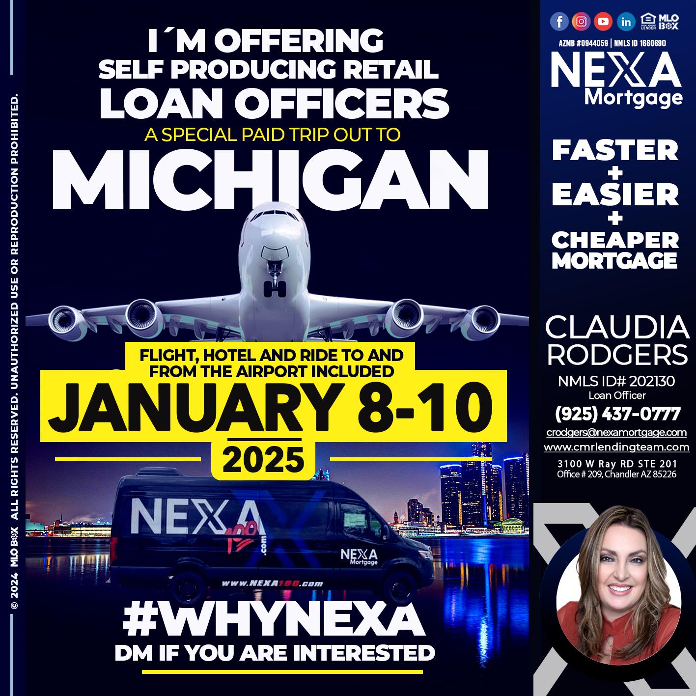 michigan trip - Claudia Rodgers -Loan Officer