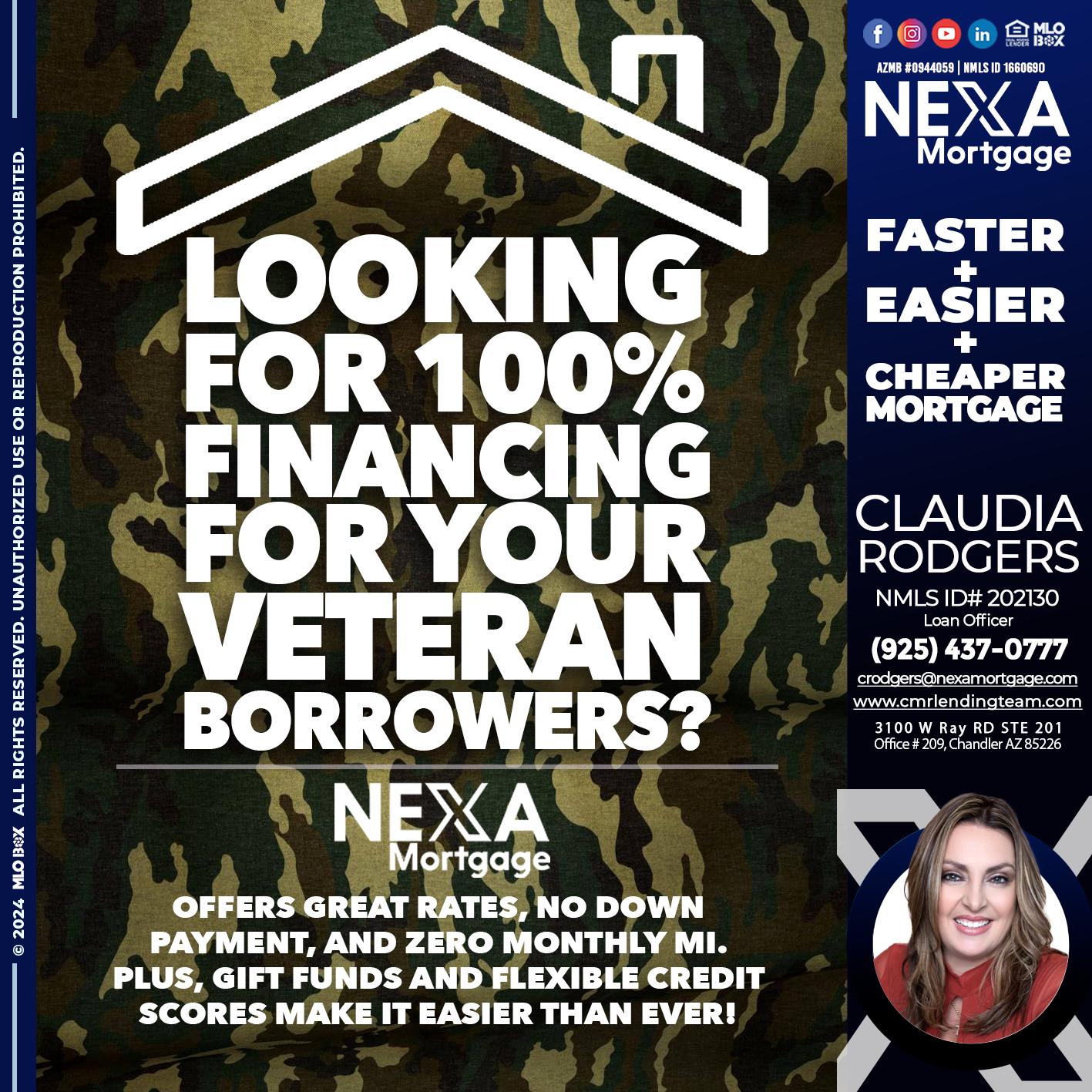 LOOKING 100% - Claudia Rodgers -Loan Officer