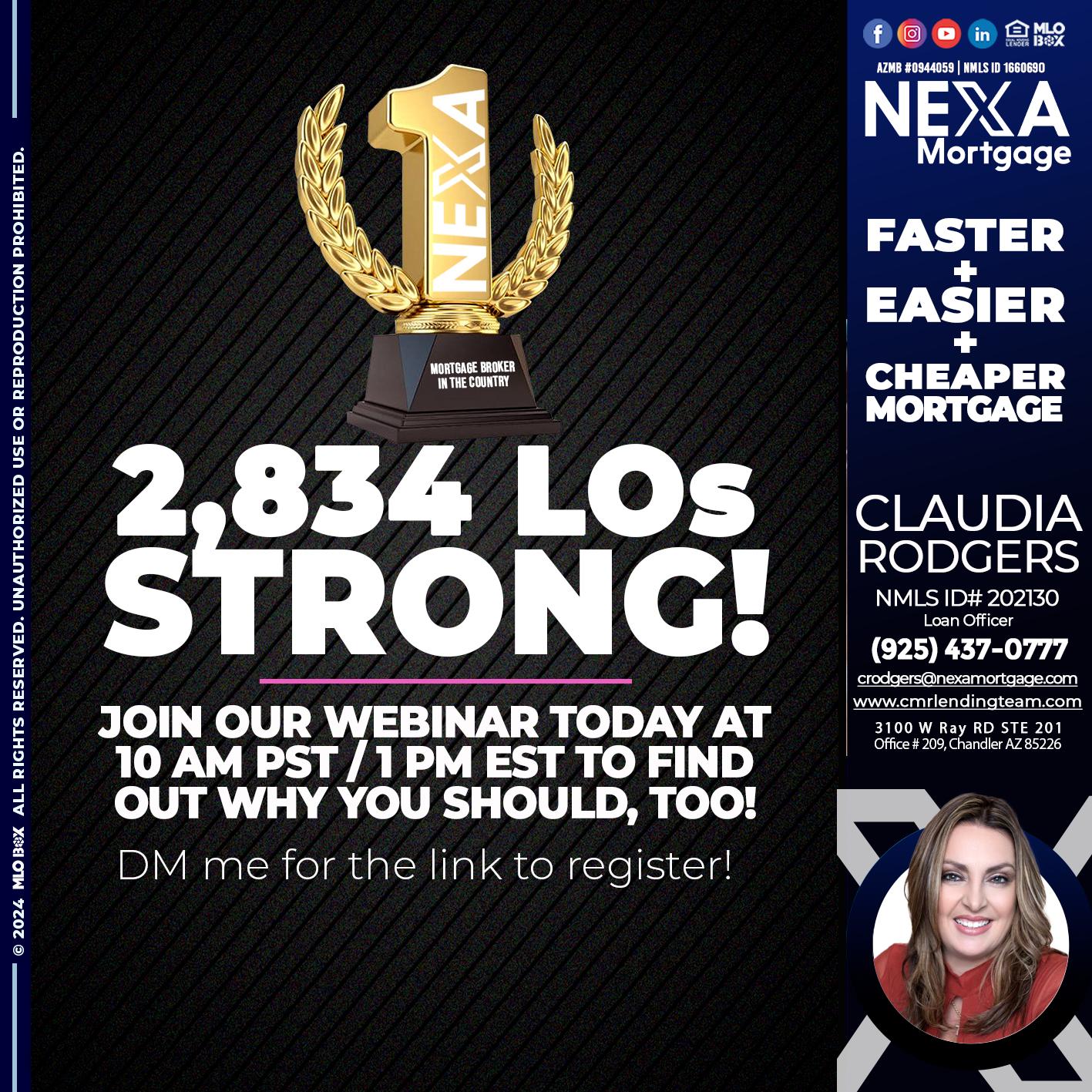 2834 LOs WHY NEXA - Claudia Rodgers -Loan Officer