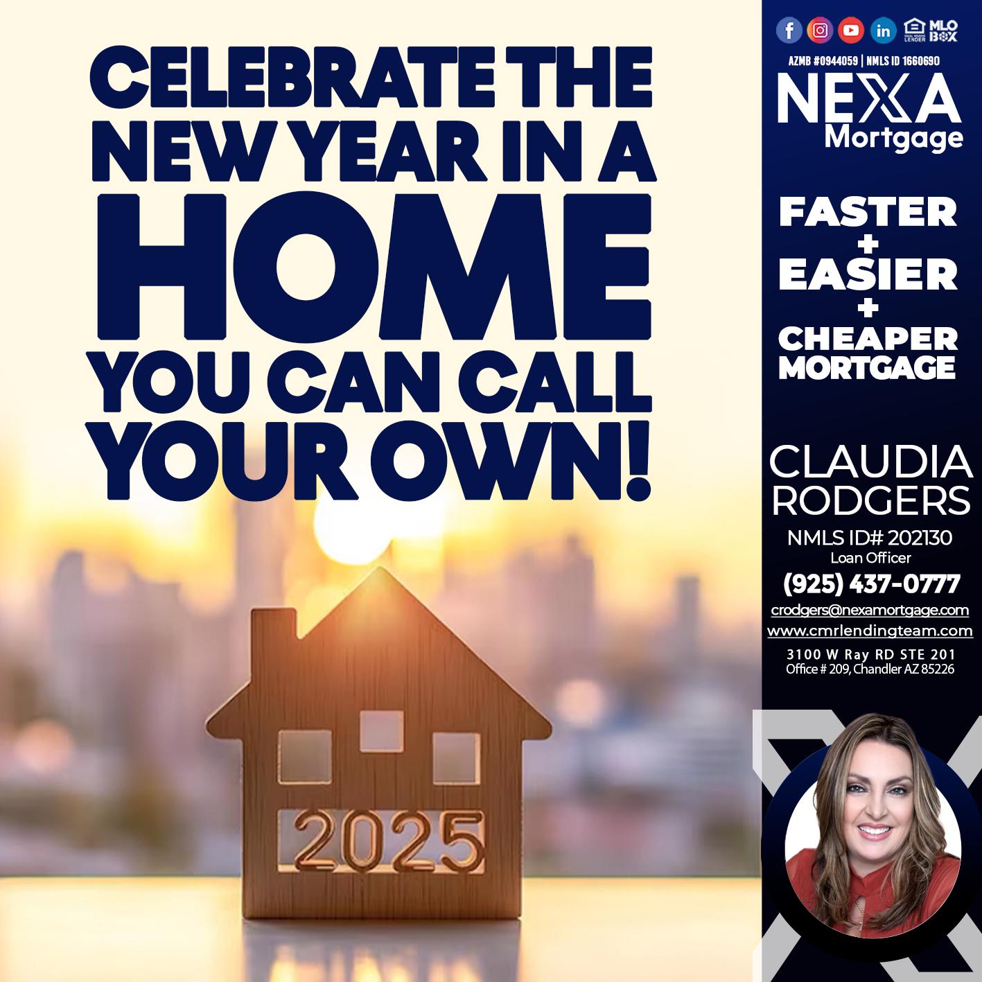 CELEBRATE THE NEW YEAR - Claudia Rodgers -Loan Officer