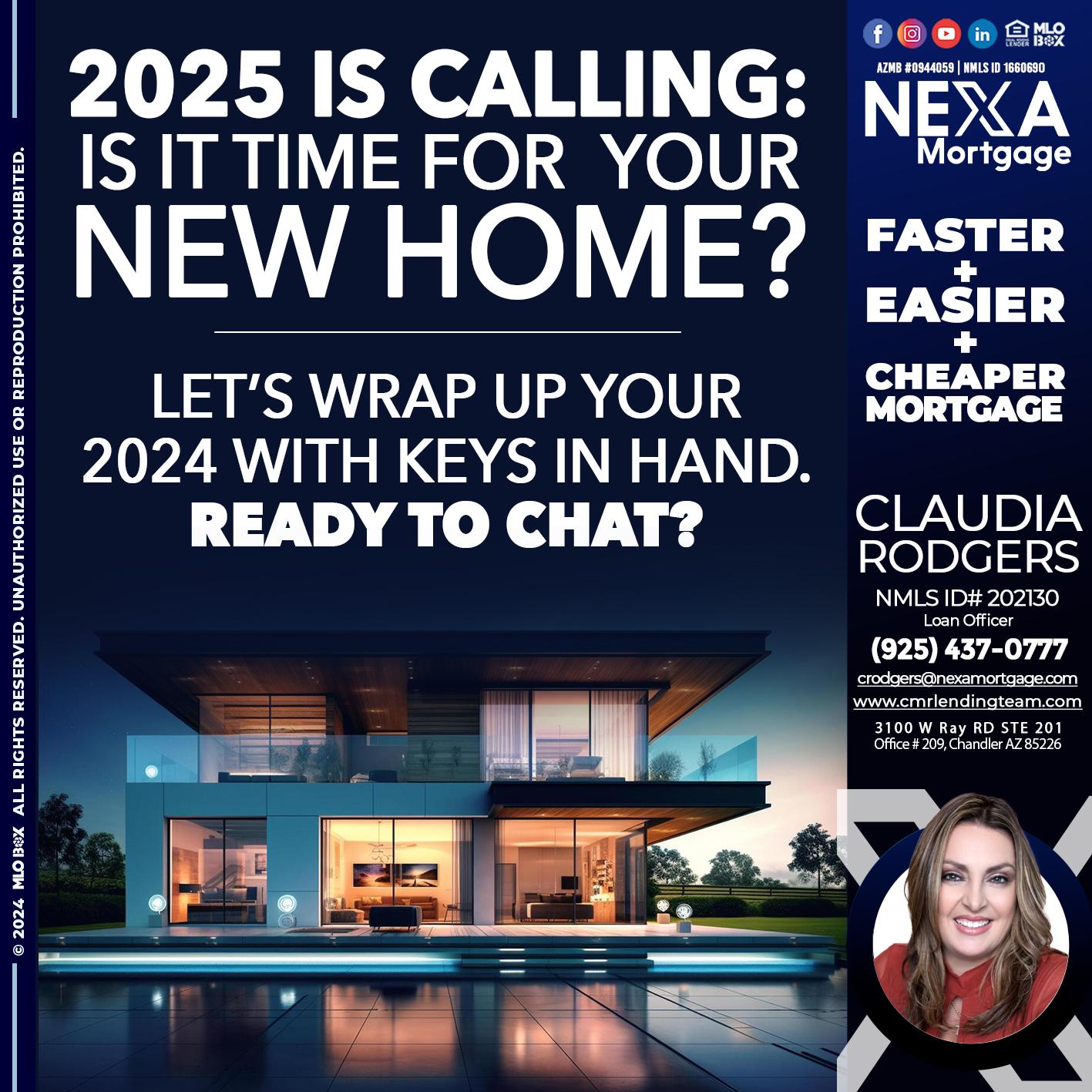 2025 SI CALLING - Claudia Rodgers -Loan Officer