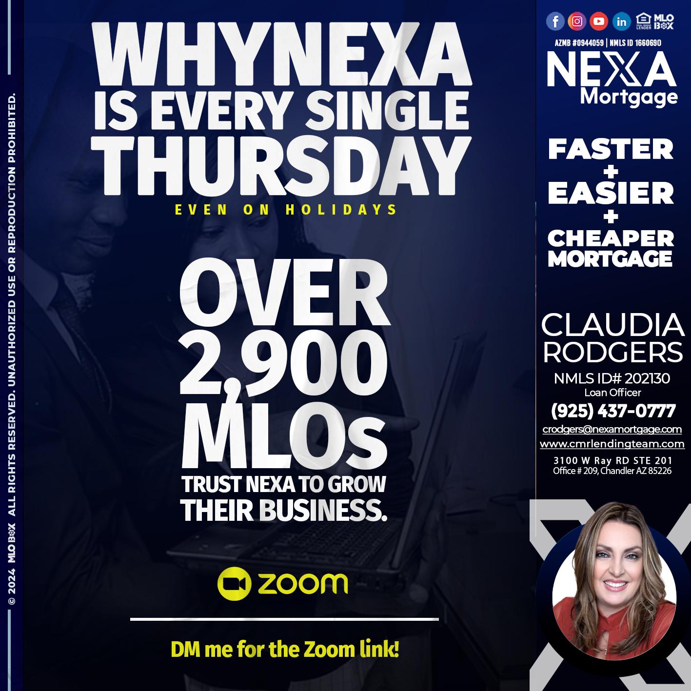 why nexa - Claudia Rodgers -Loan Officer