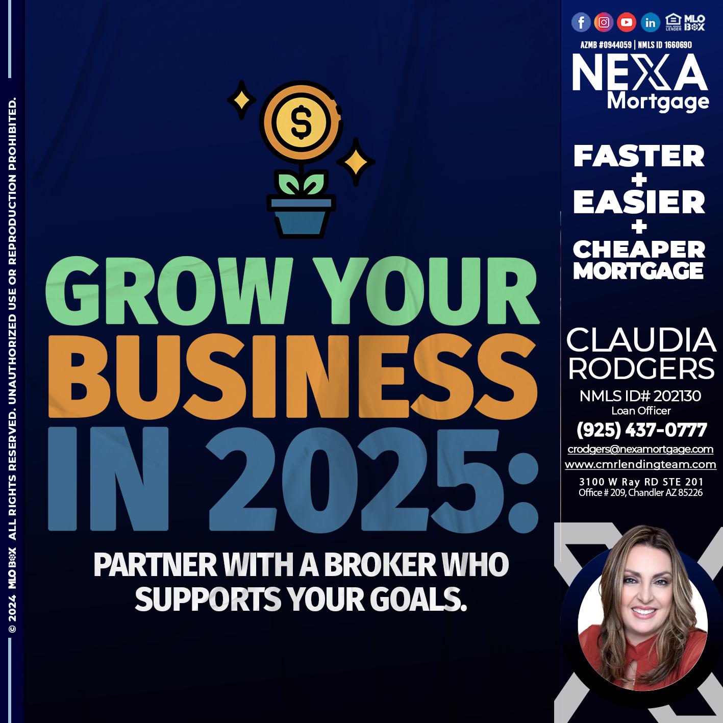 GROW YOUR BUSINESS - Claudia Rodgers -Loan Officer