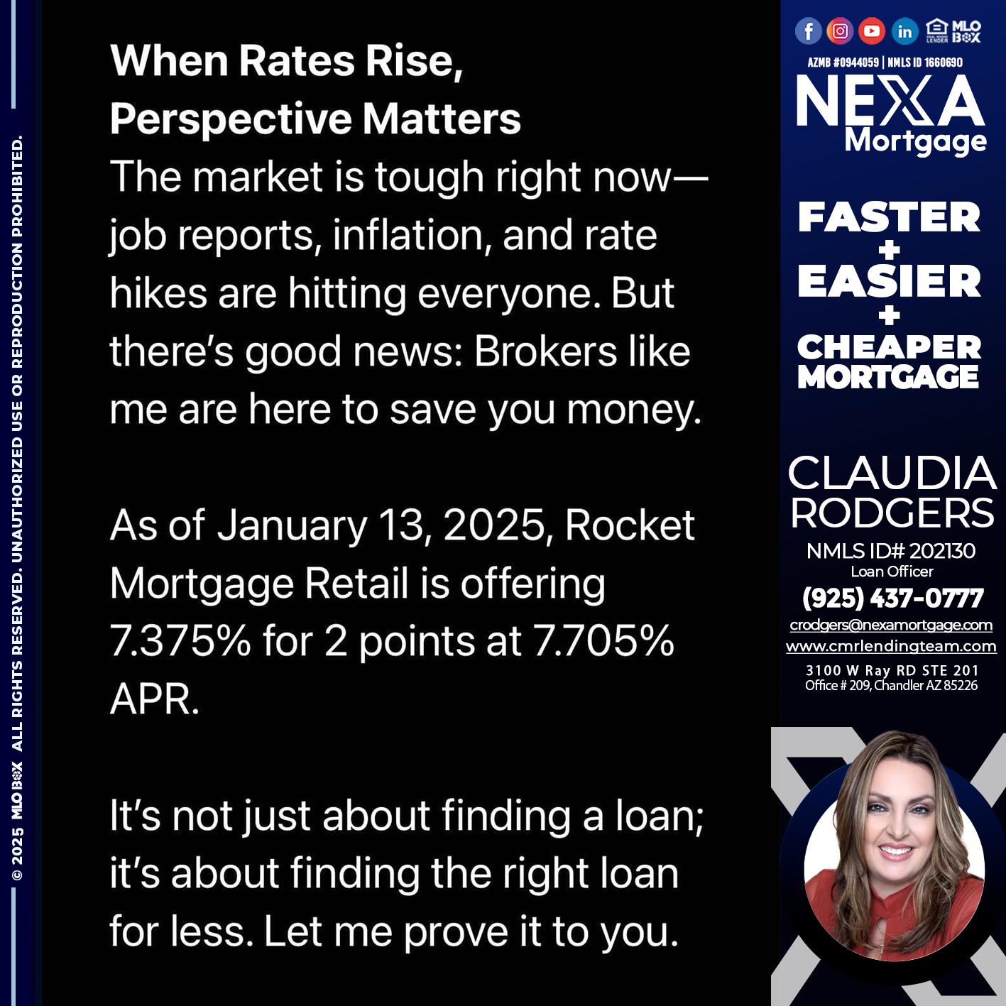 WHEN RATES RISE - Claudia Rodgers -Loan Officer