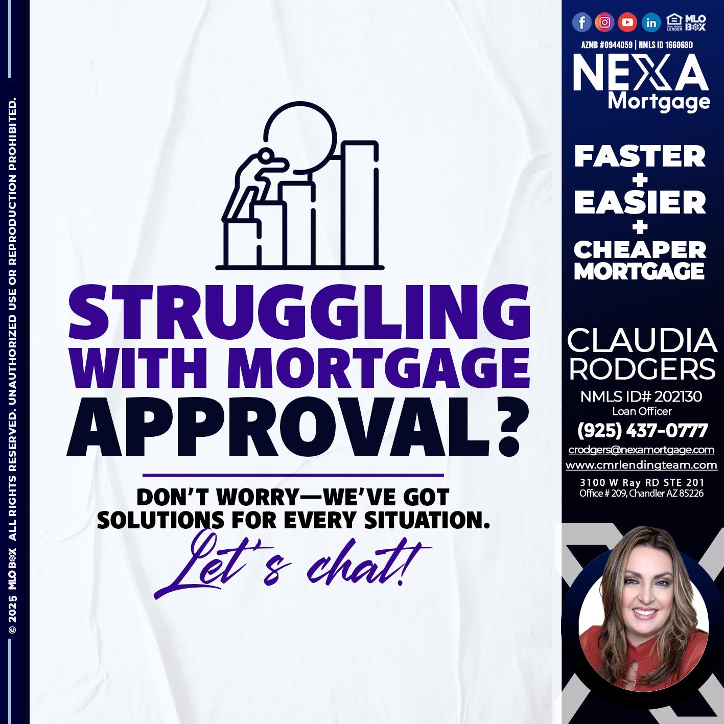 STRUGLING - Claudia Rodgers -Loan Officer