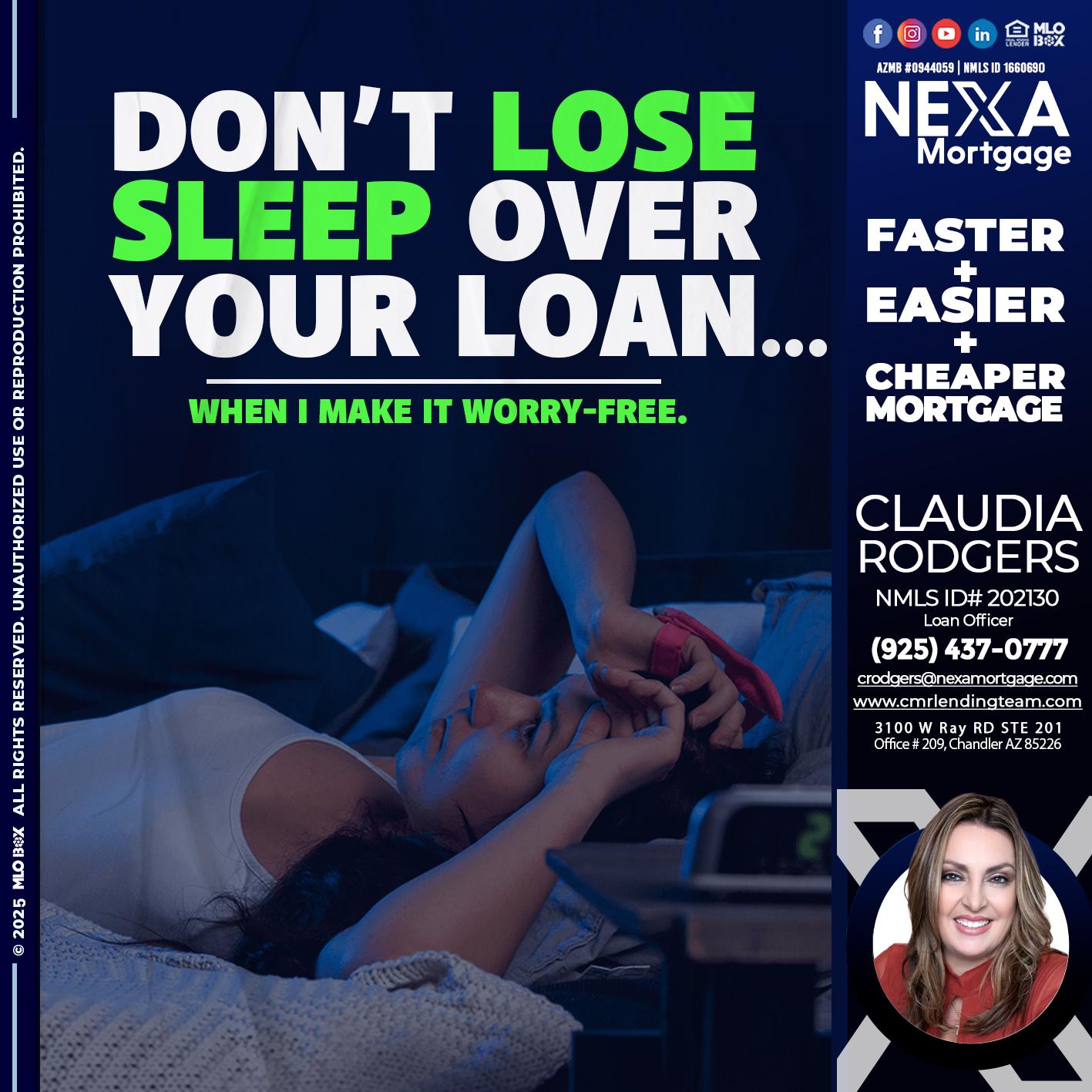 DONT LOSE - Claudia Rodgers -Loan Officer