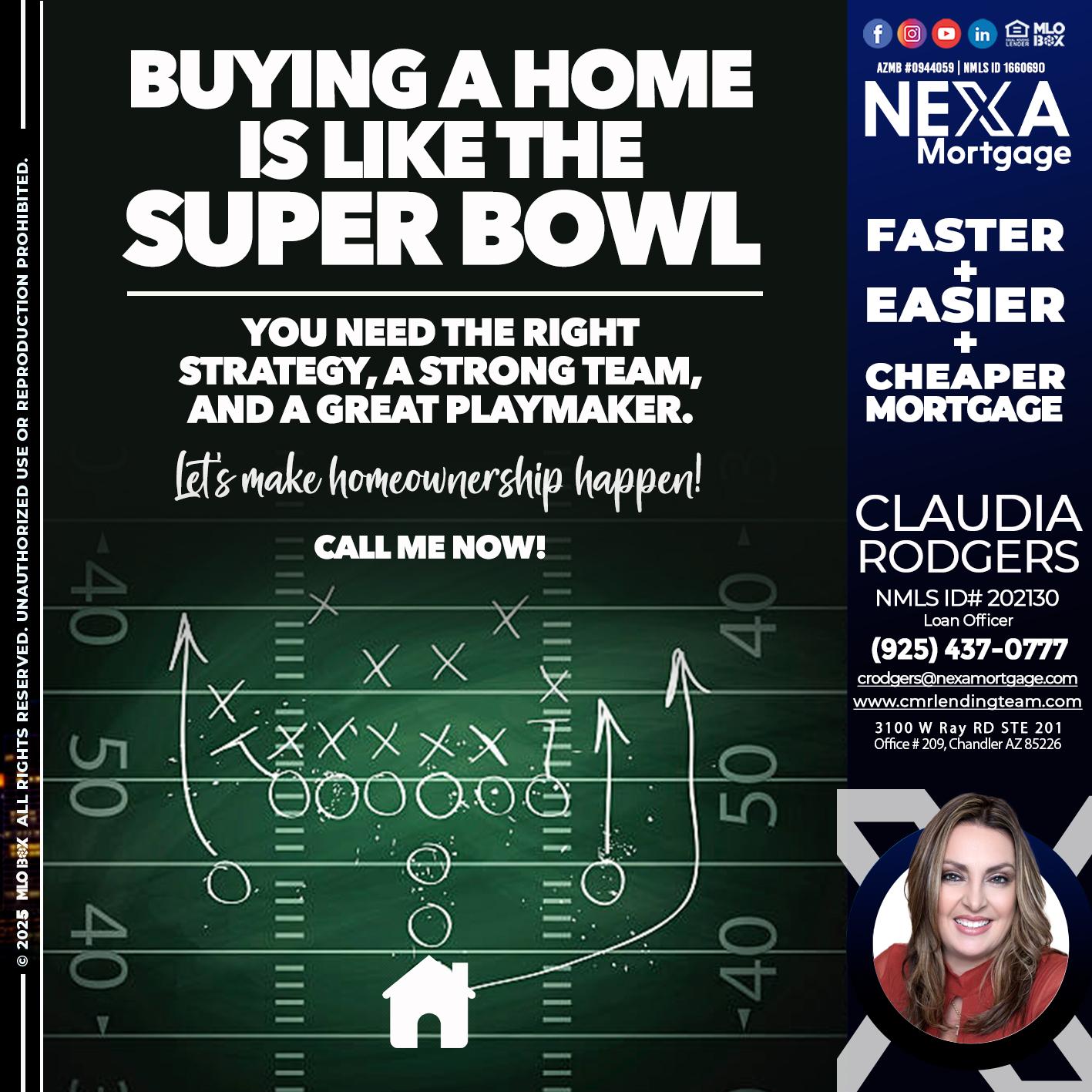BUYING A HOME - Claudia Rodgers -Loan Officer