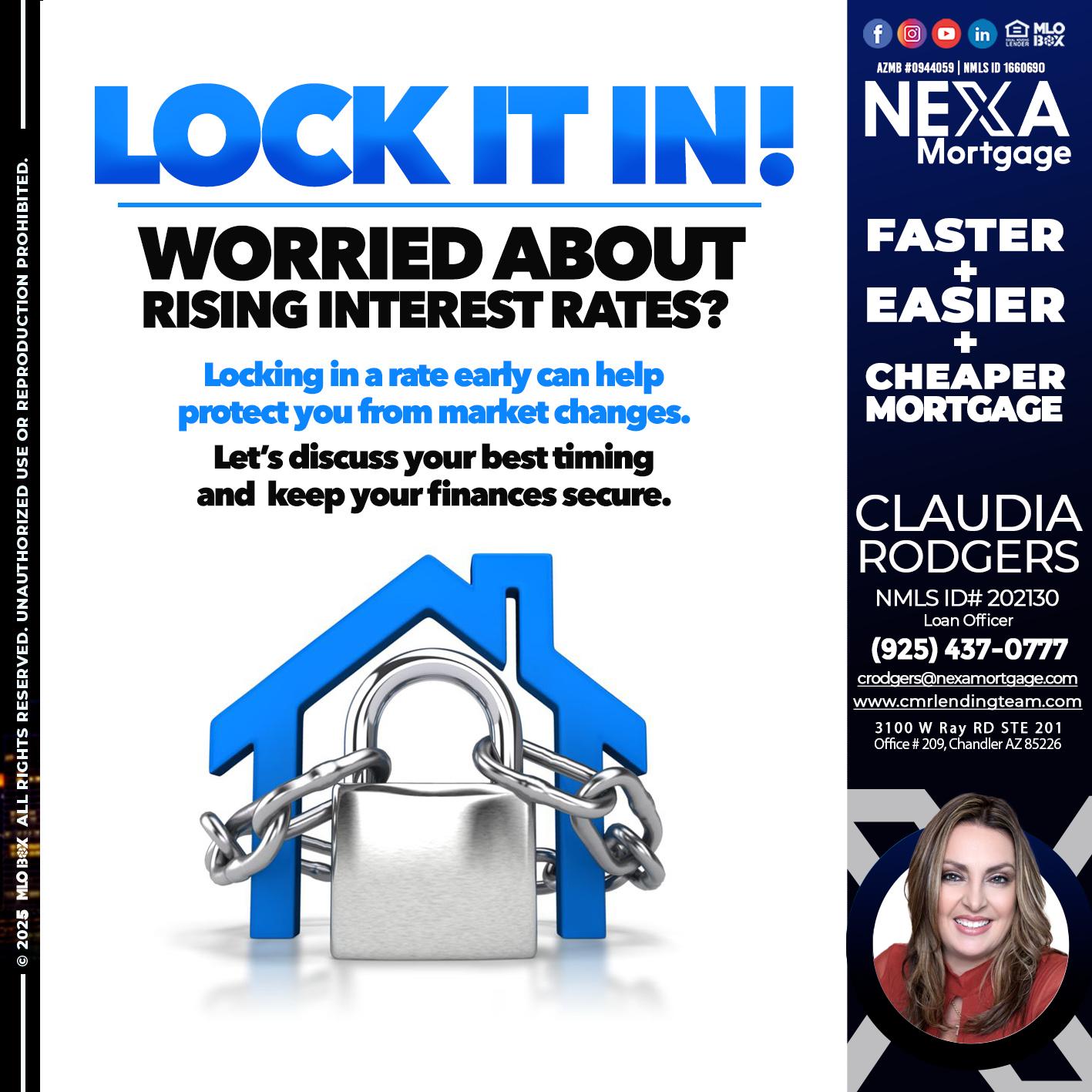 LOCK IT IN - Claudia Rodgers -Loan Officer