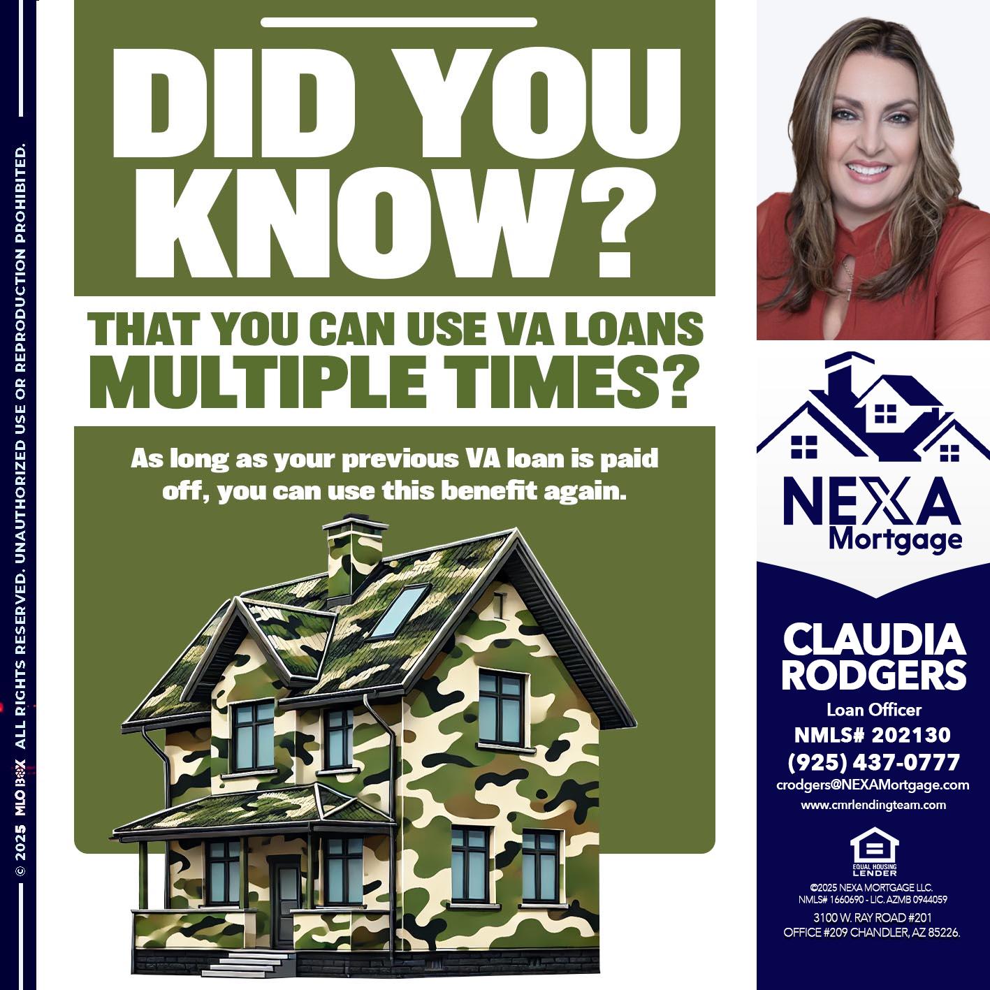 did you know - Claudia Rodgers -Loan Officer