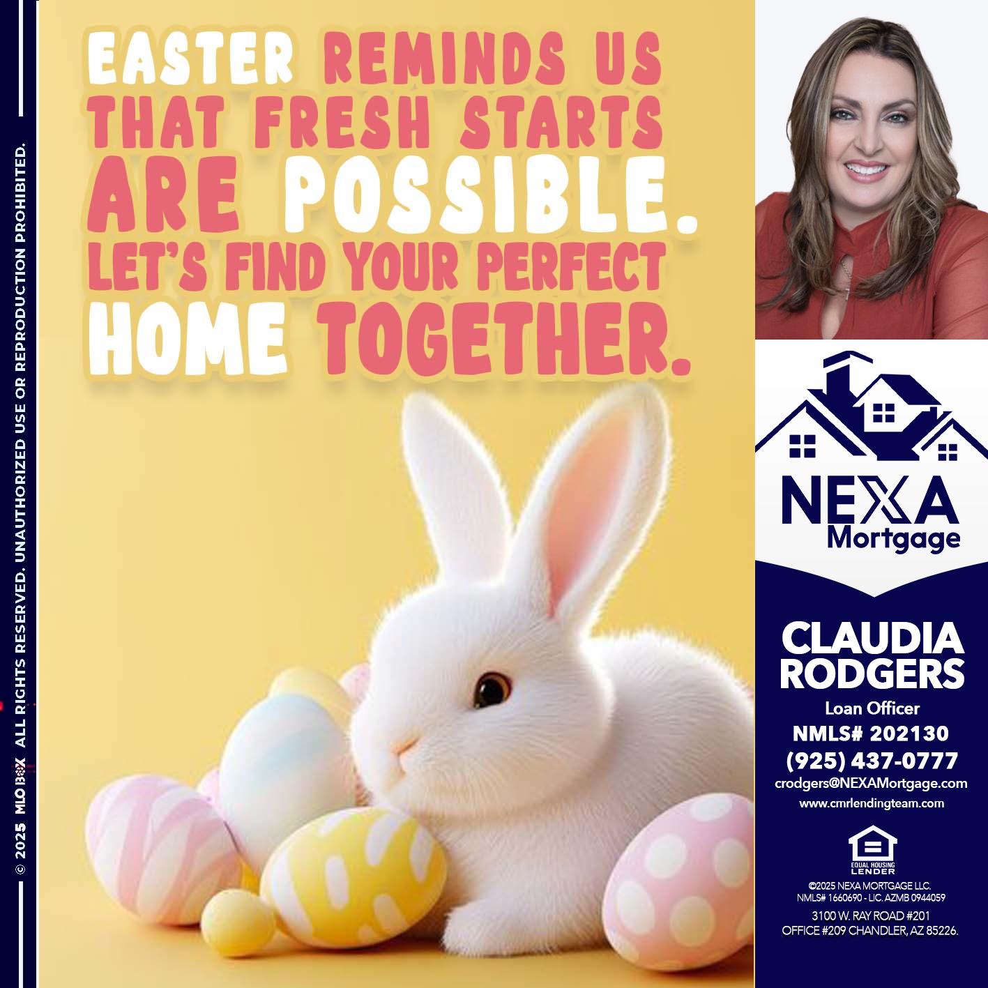 EASTER REMIND US - Claudia Rodgers -Loan Officer