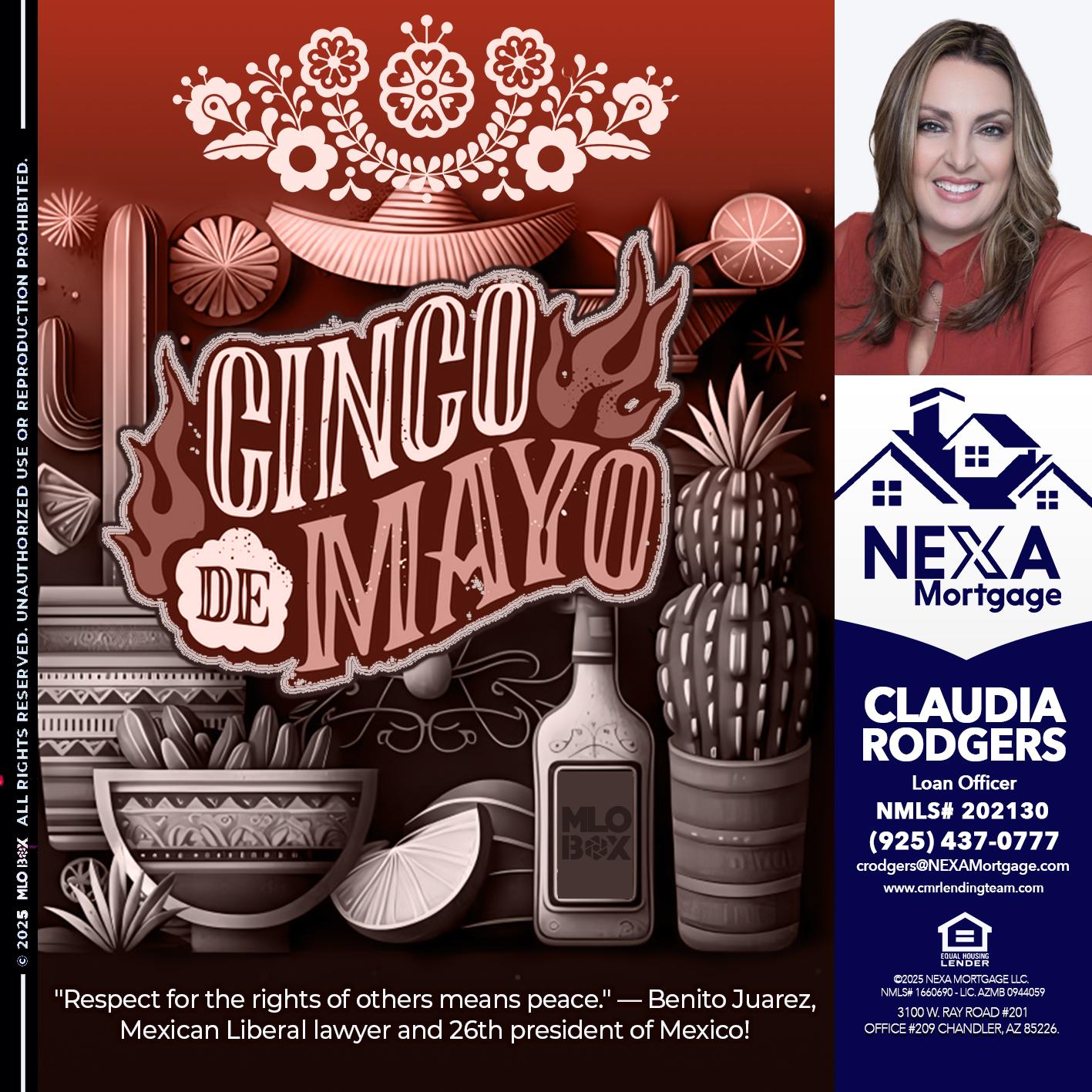 Feliz 5 de Mayo - Claudia Rodgers -Loan Officer