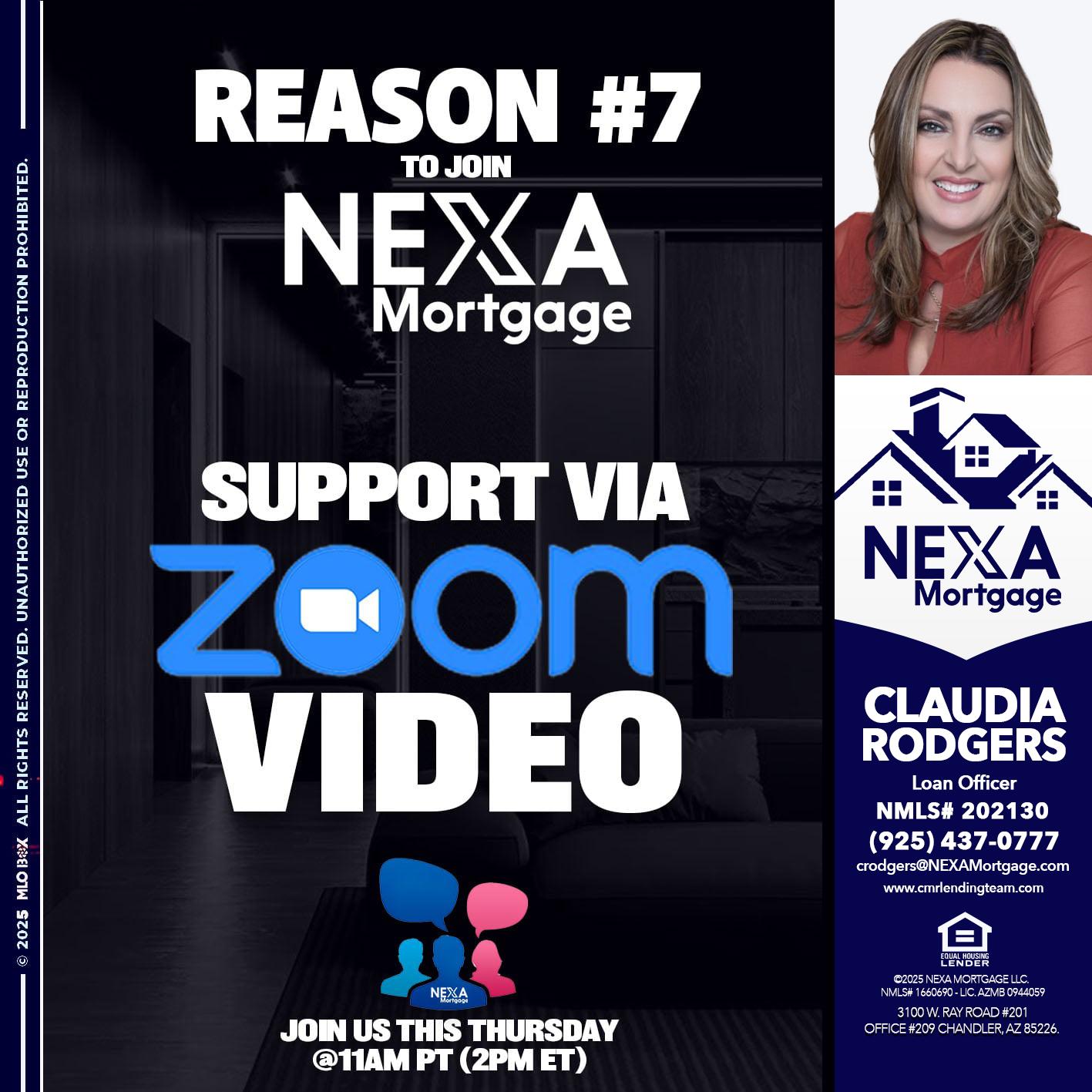 REASON 7 - Claudia Rodgers -Loan Officer