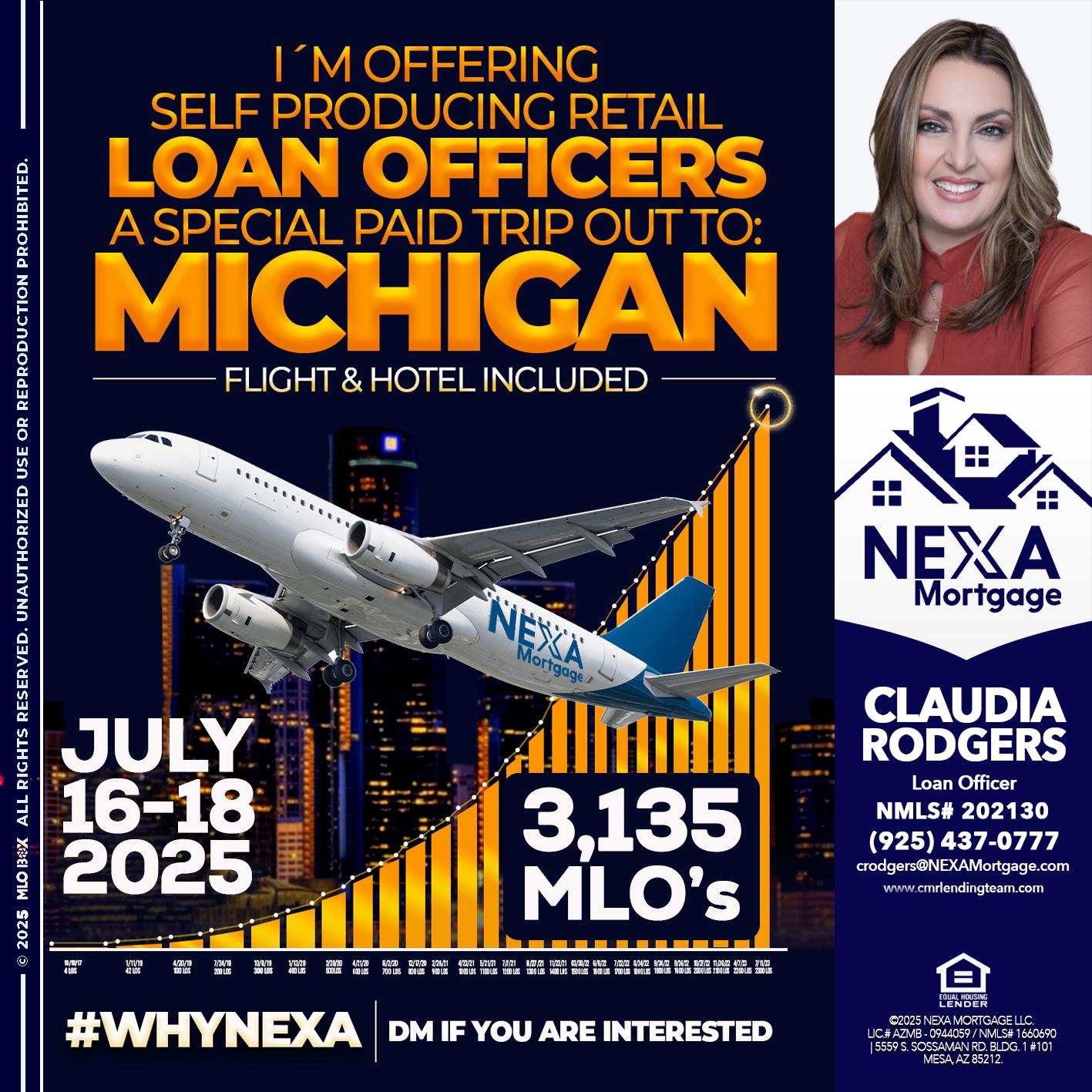 MICHIGAN TRIP - Claudia Rodgers -Loan Officer