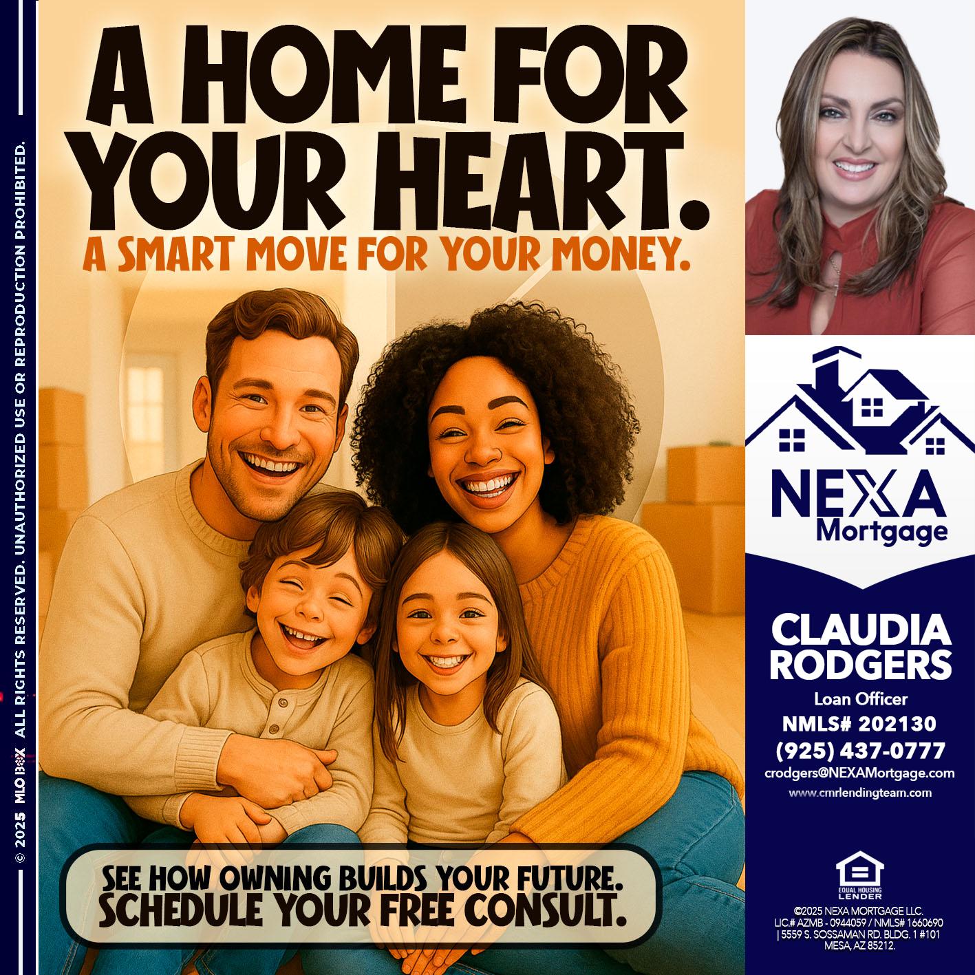 A HOME FOR - Claudia Rodgers -Loan Officer