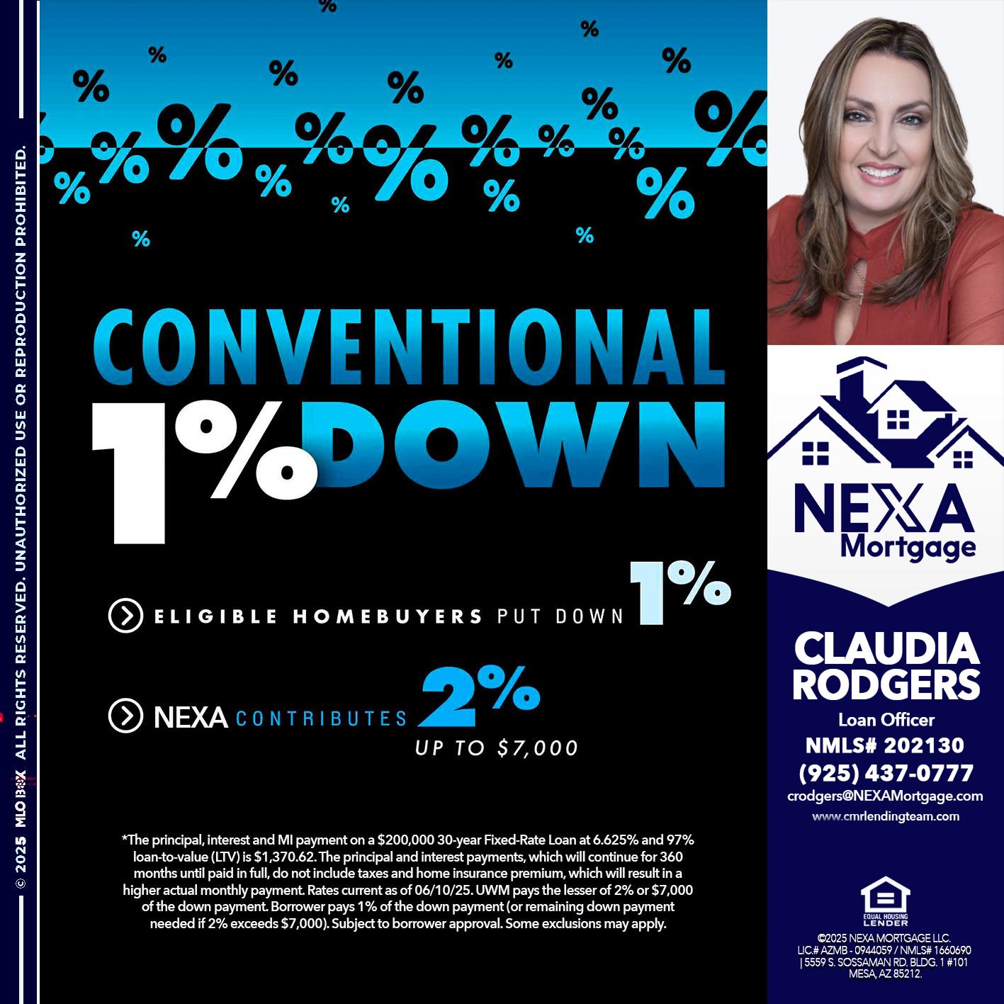 conventional - Claudia Rodgers -Loan Officer
