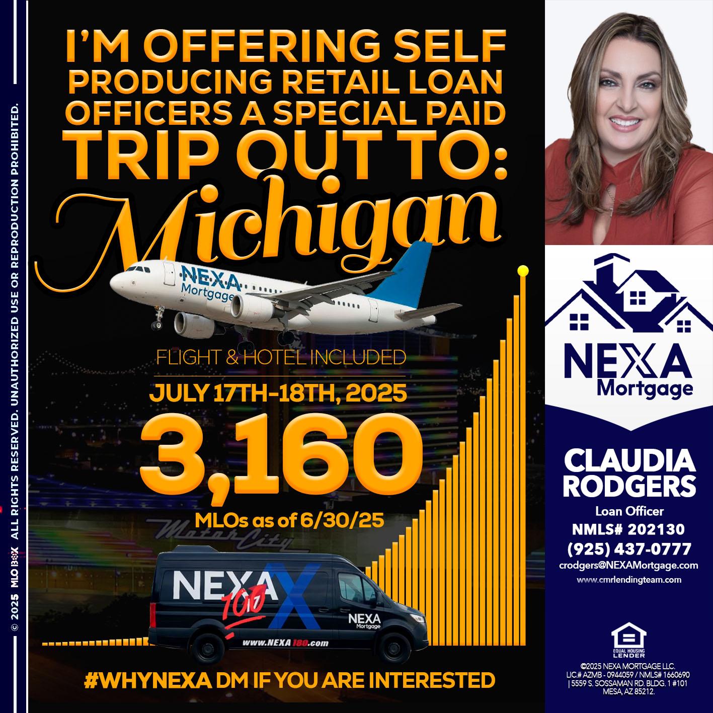 MICHIGAN TRIP - Claudia Rodgers -Loan Officer