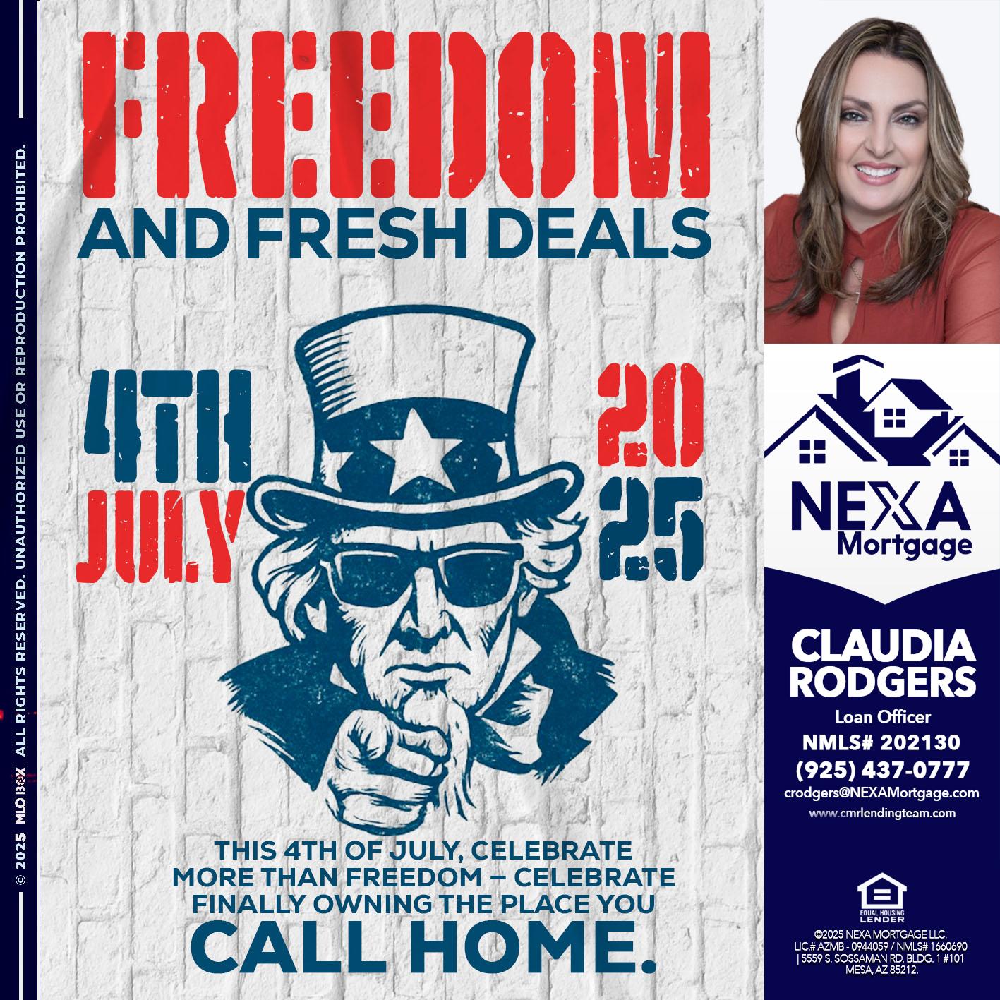 FREEDOM - Claudia Rodgers -Loan Officer