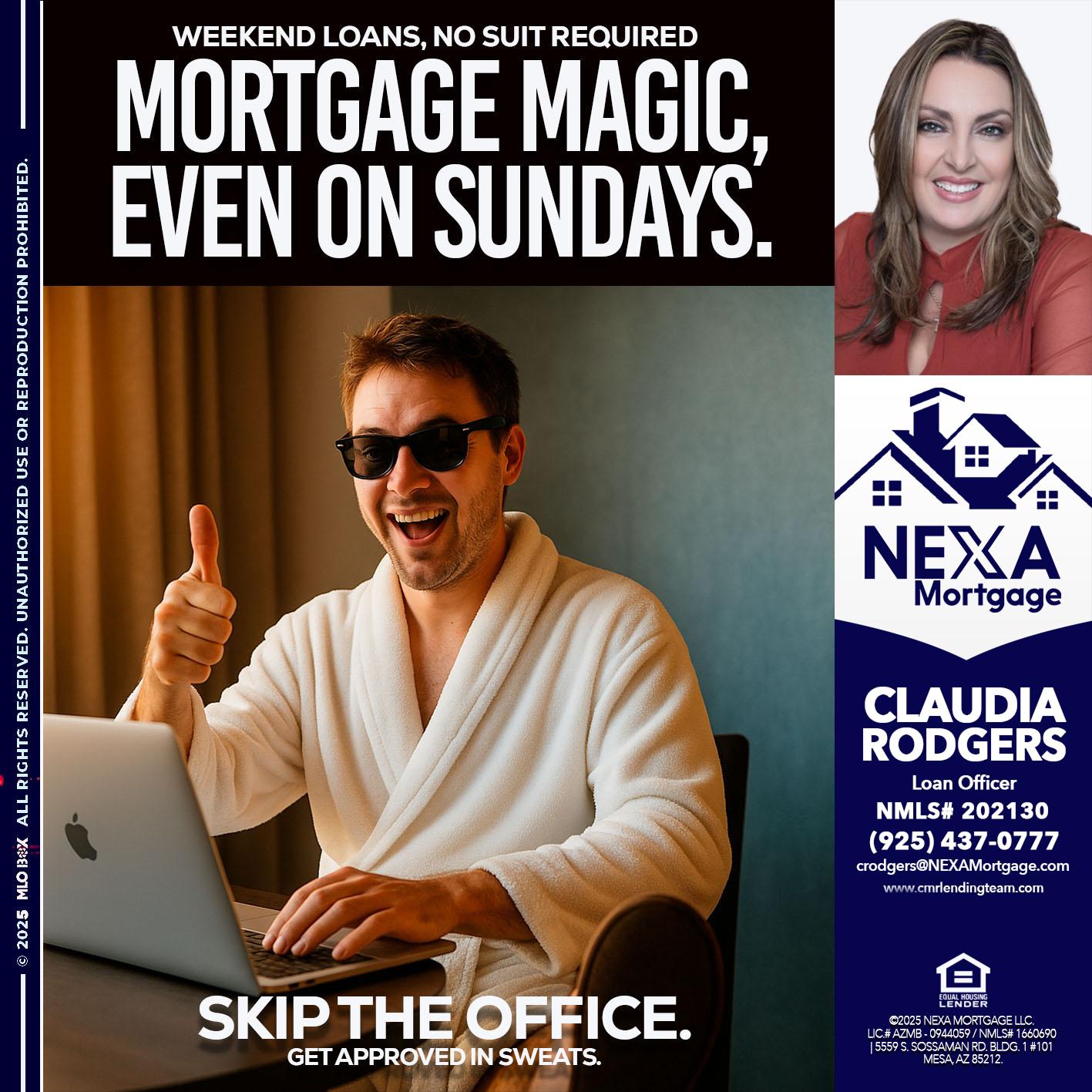 MORTGAGE MAGICS - Claudia Rodgers -Loan Officer