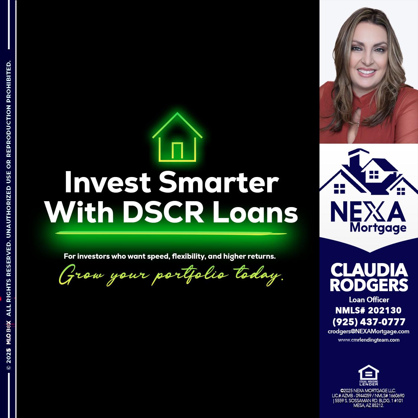 invest smarter - Claudia Rodgers -Loan Officer