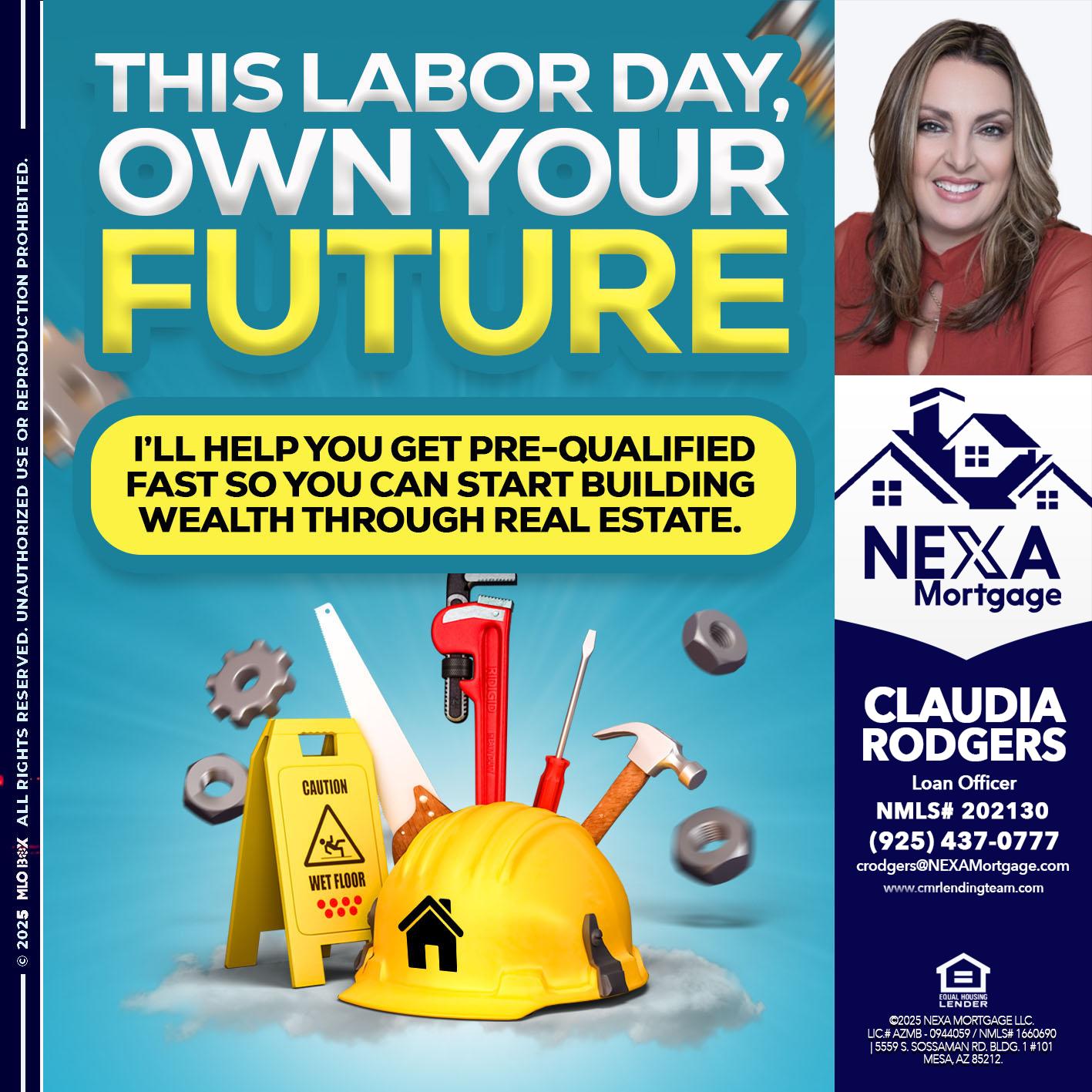 LABOR DAY - Claudia Rodgers -Loan Officer