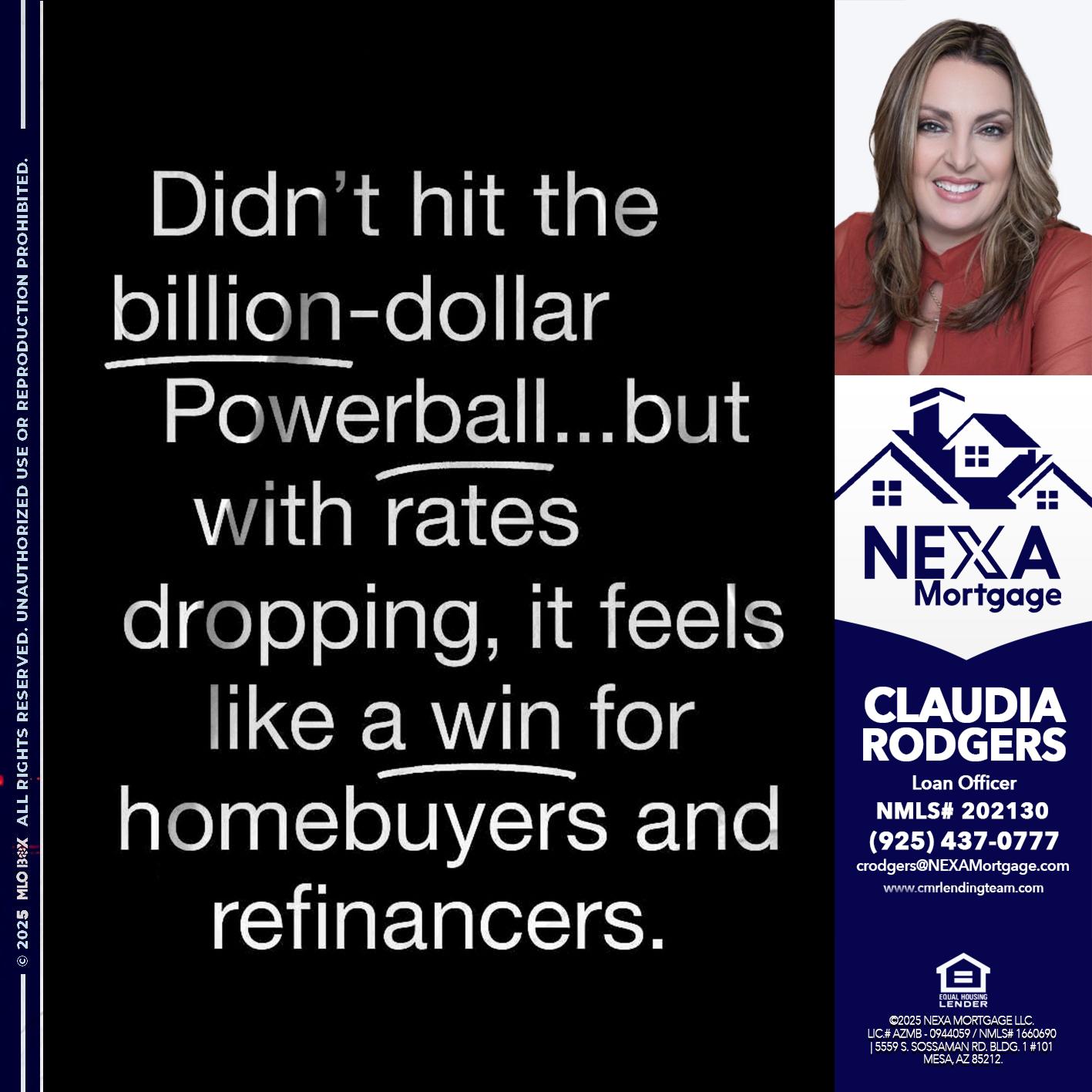 DIDNT HIT - Claudia Rodgers -Loan Officer