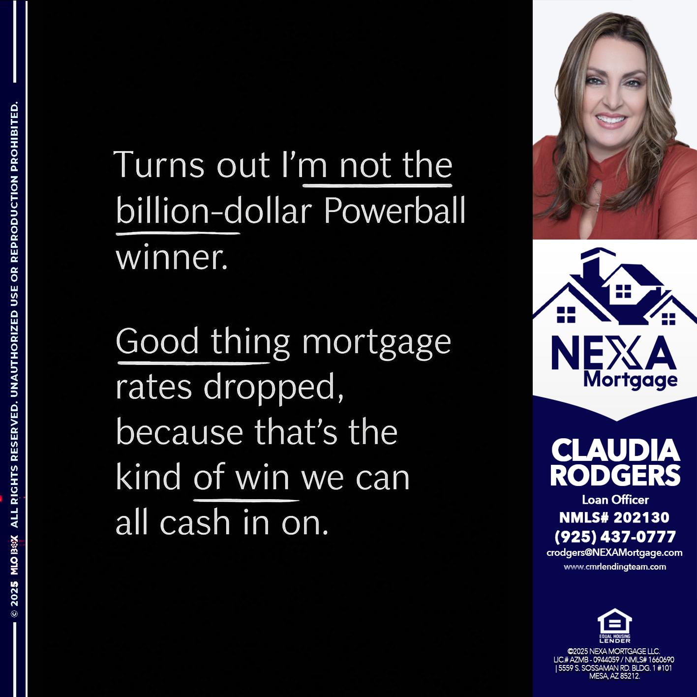 TURNS OUT - Claudia Rodgers -Loan Officer