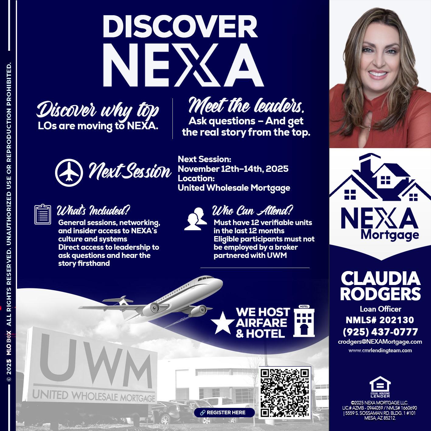 DISCOVER NEXA - Claudia Rodgers -Loan Officer