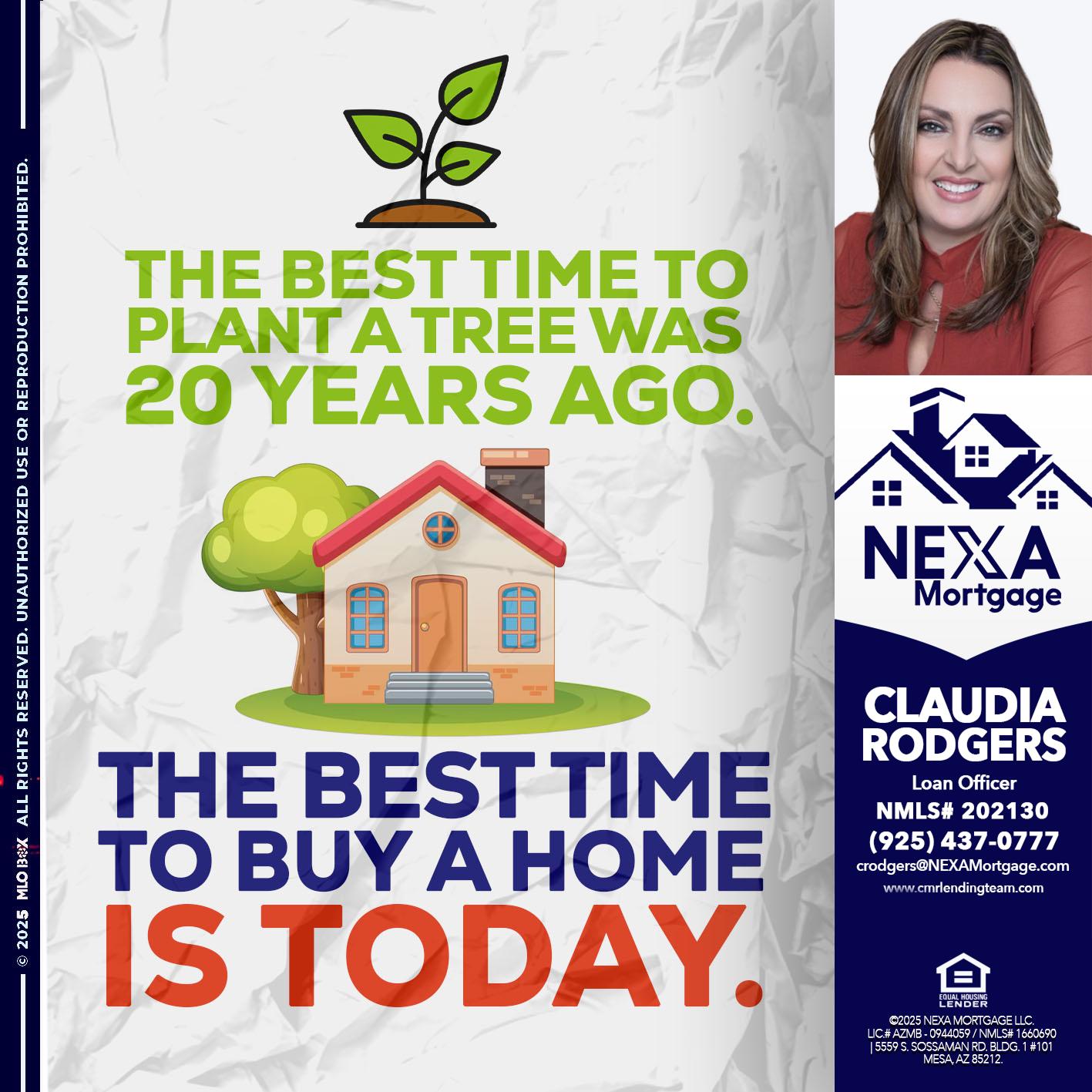 BEST TIME TO - Claudia Rodgers -Loan Officer