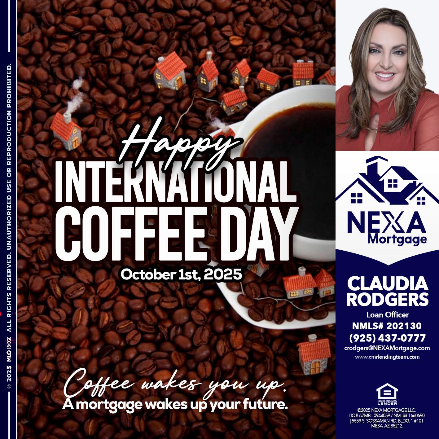 INTERNATIONAL COFFEE DAY - Claudia Rodgers -Loan Officer