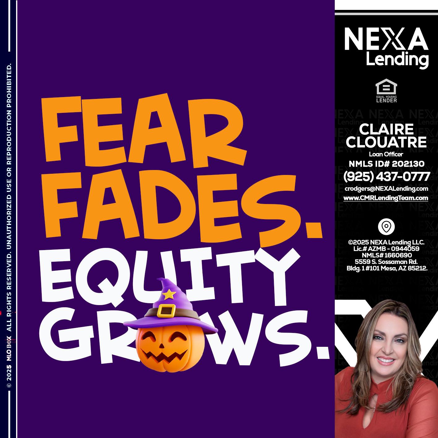 FEAR FADES - Claudia Rodgers -Loan Officer