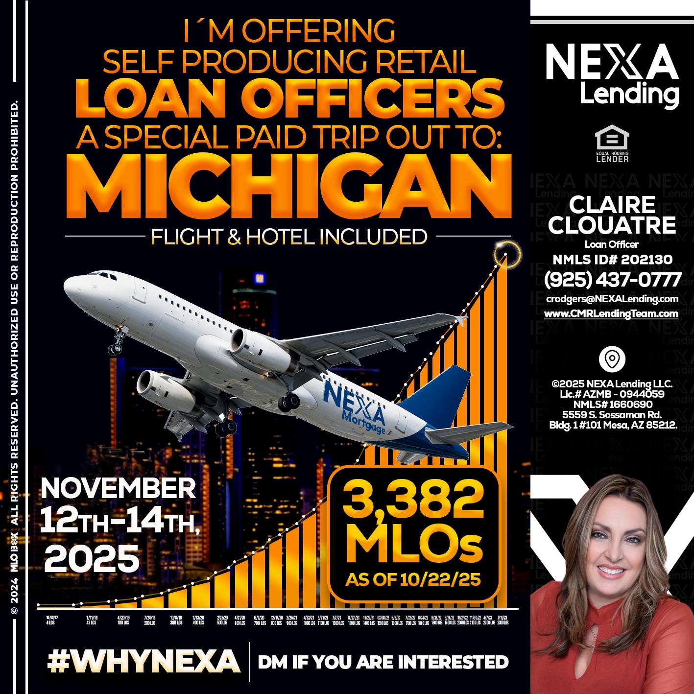 michigan trip - Claudia Rodgers -Loan Officer