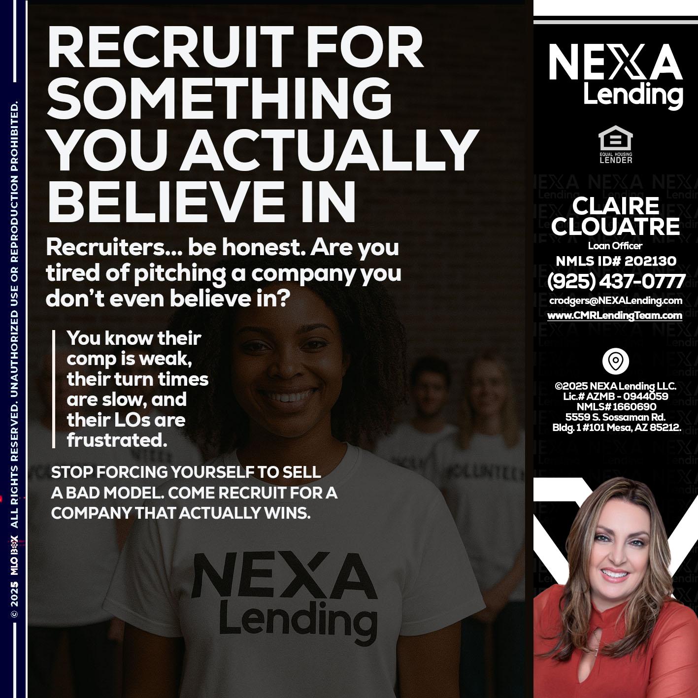 RECRUITING - Claudia Rodgers -Loan Officer