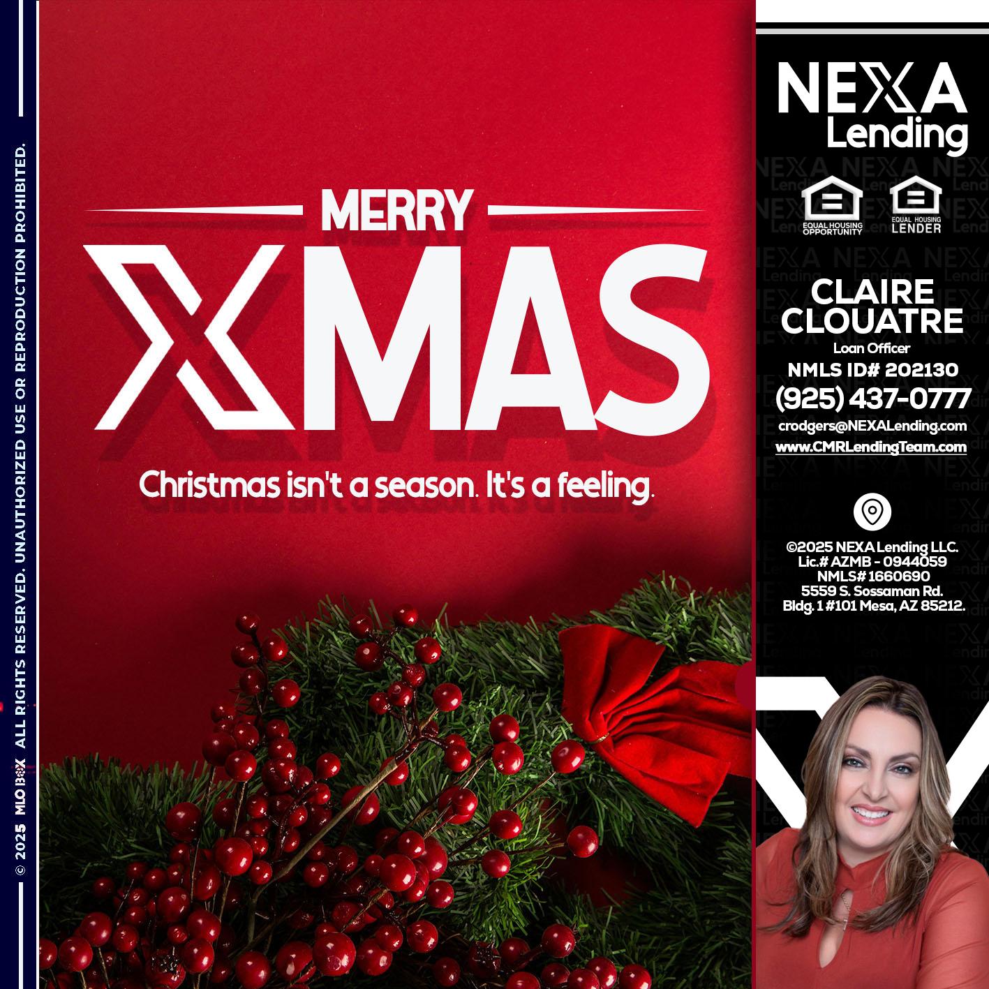 merry xmas - Claudia Rodgers -Loan Officer