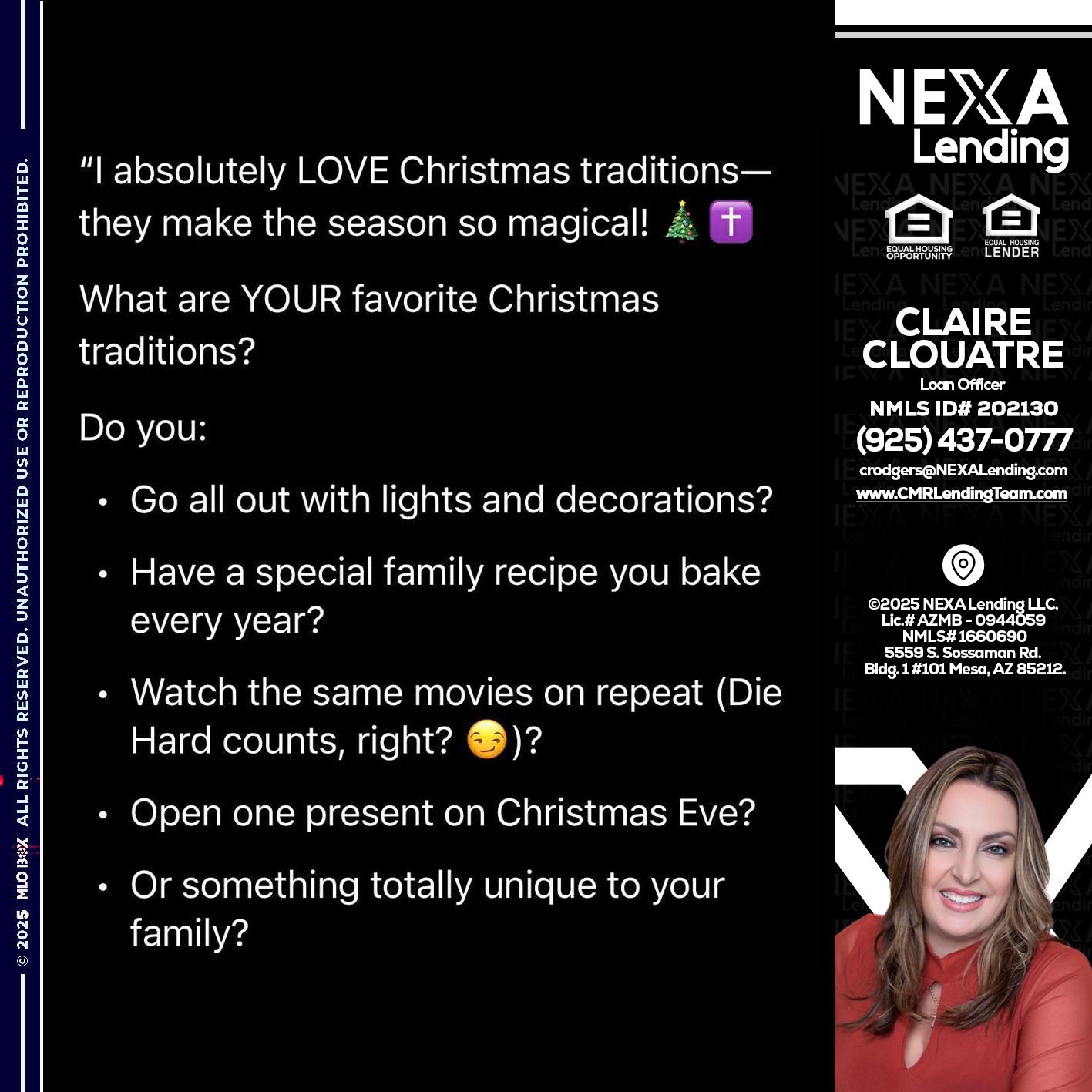 I love christmas - Claudia Rodgers -Loan Officer