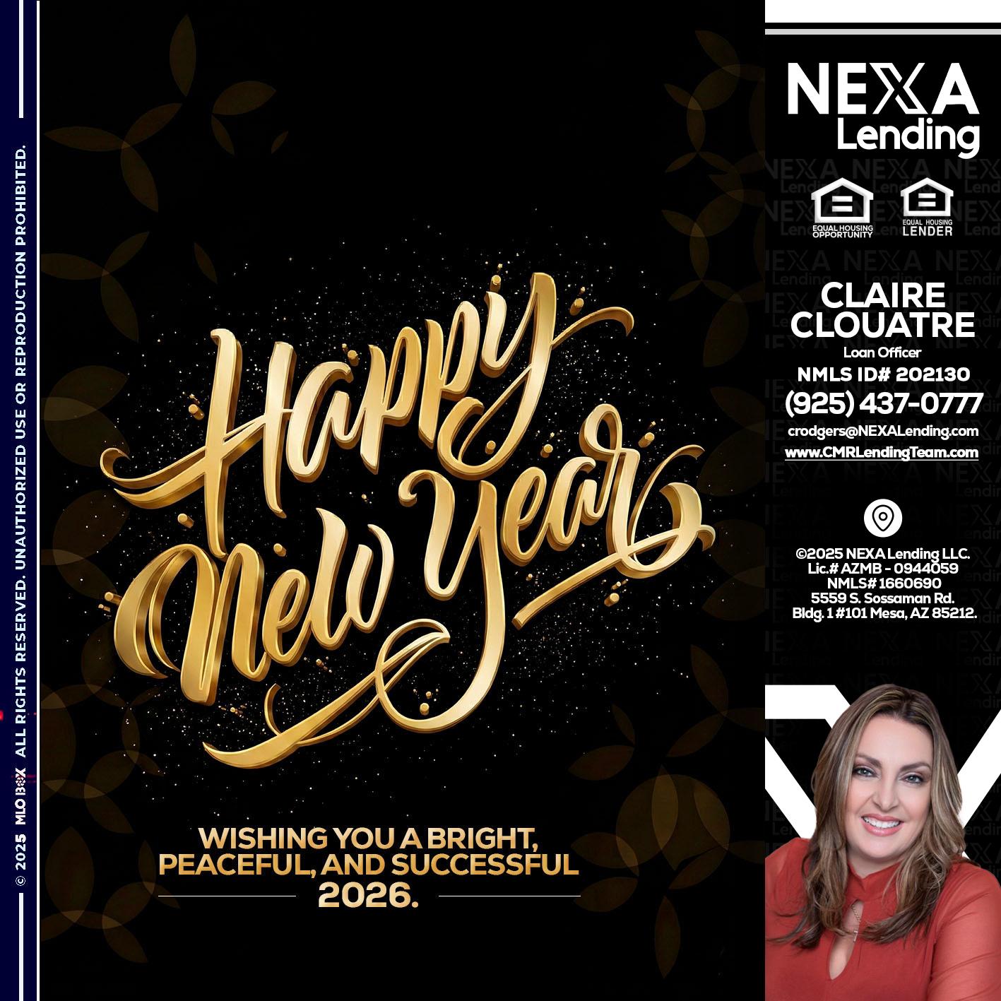 HAPPY NEW YEAR - Claudia Rodgers -Loan Officer