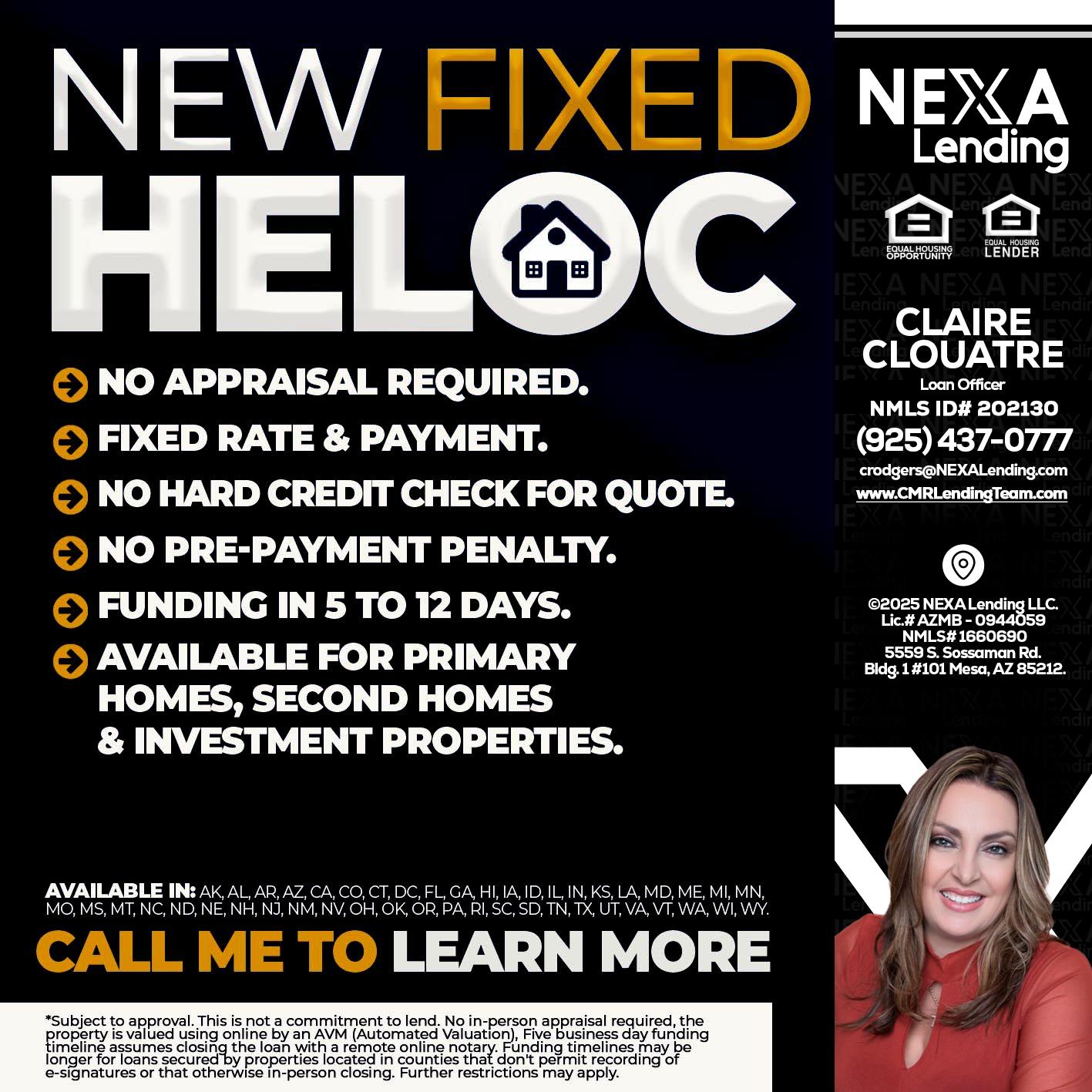 HELOC - Claudia Rodgers -Loan Officer