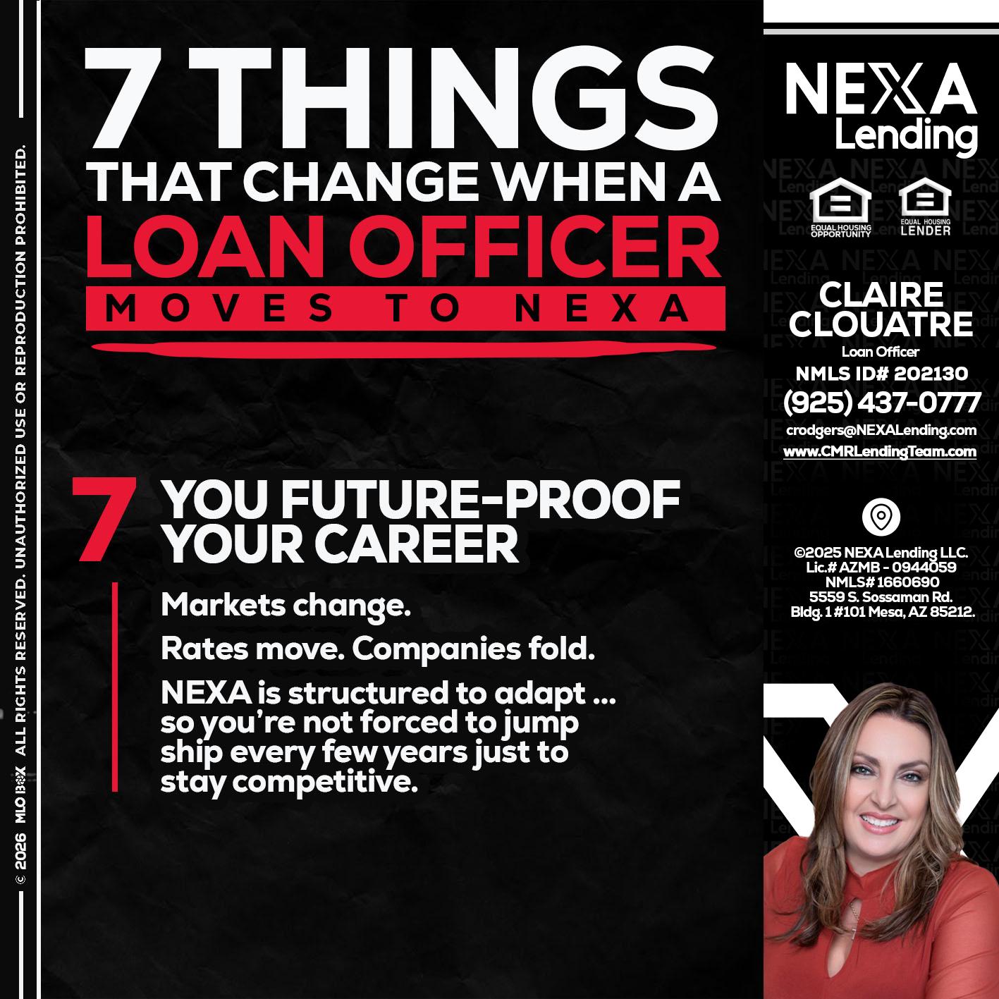 7 THINGS (7) - Claudia Rodgers -Loan Officer