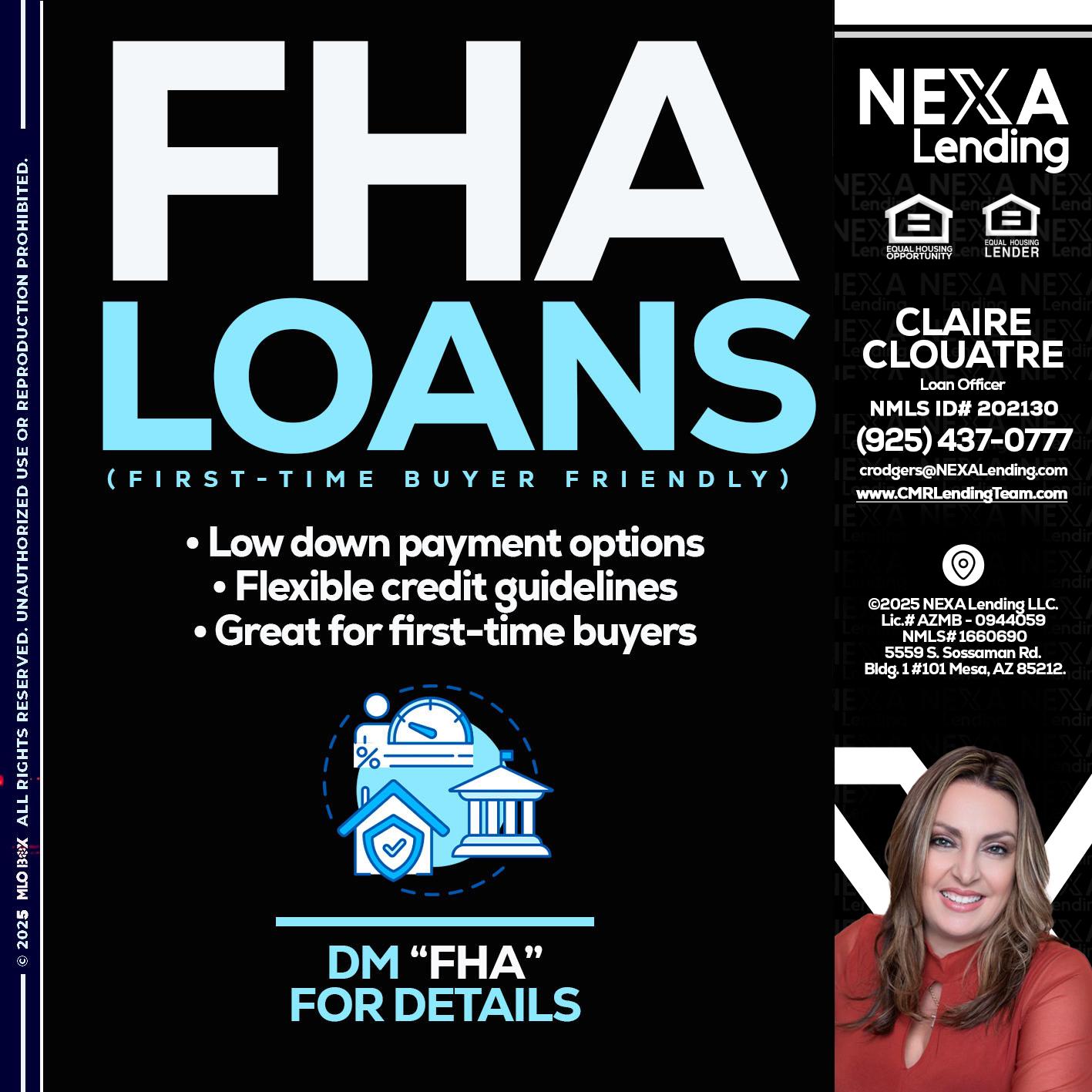 FHA LOANS - Claudia Rodgers -Loan Officer