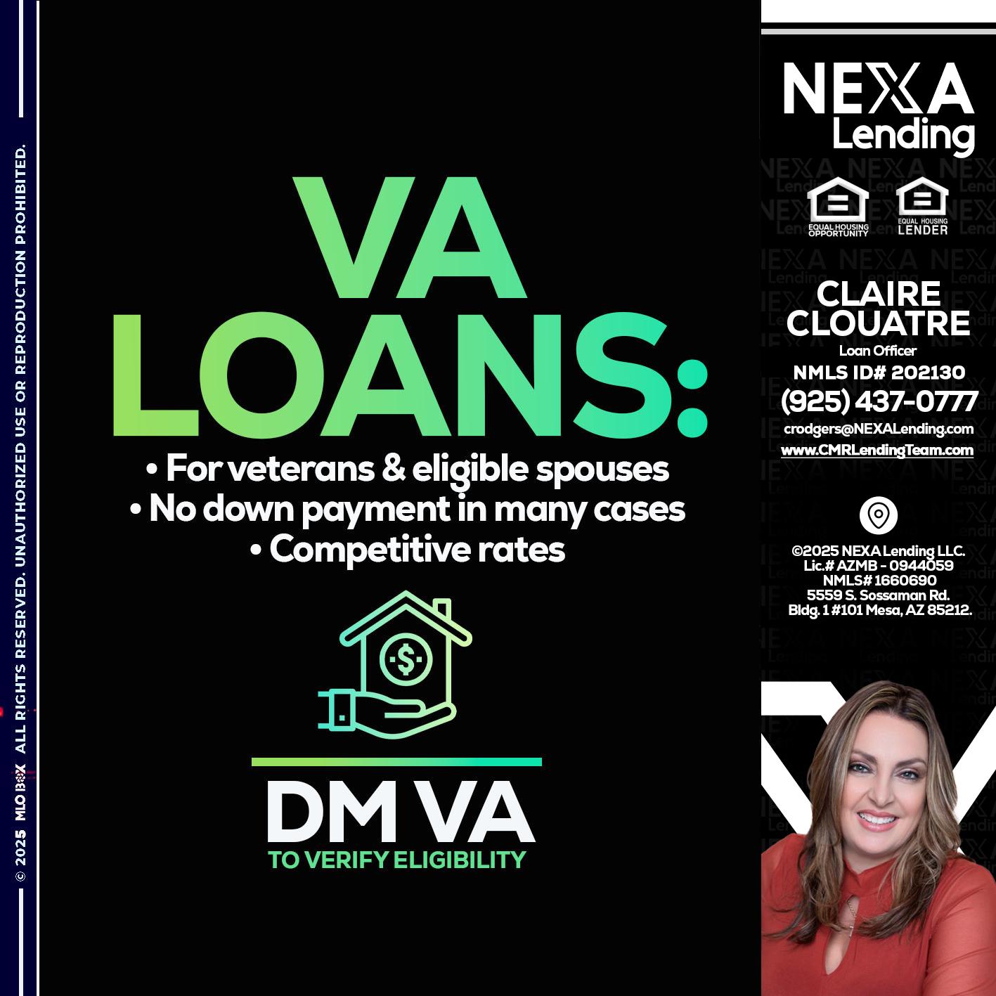 VA LOANS - Claudia Rodgers -Loan Officer