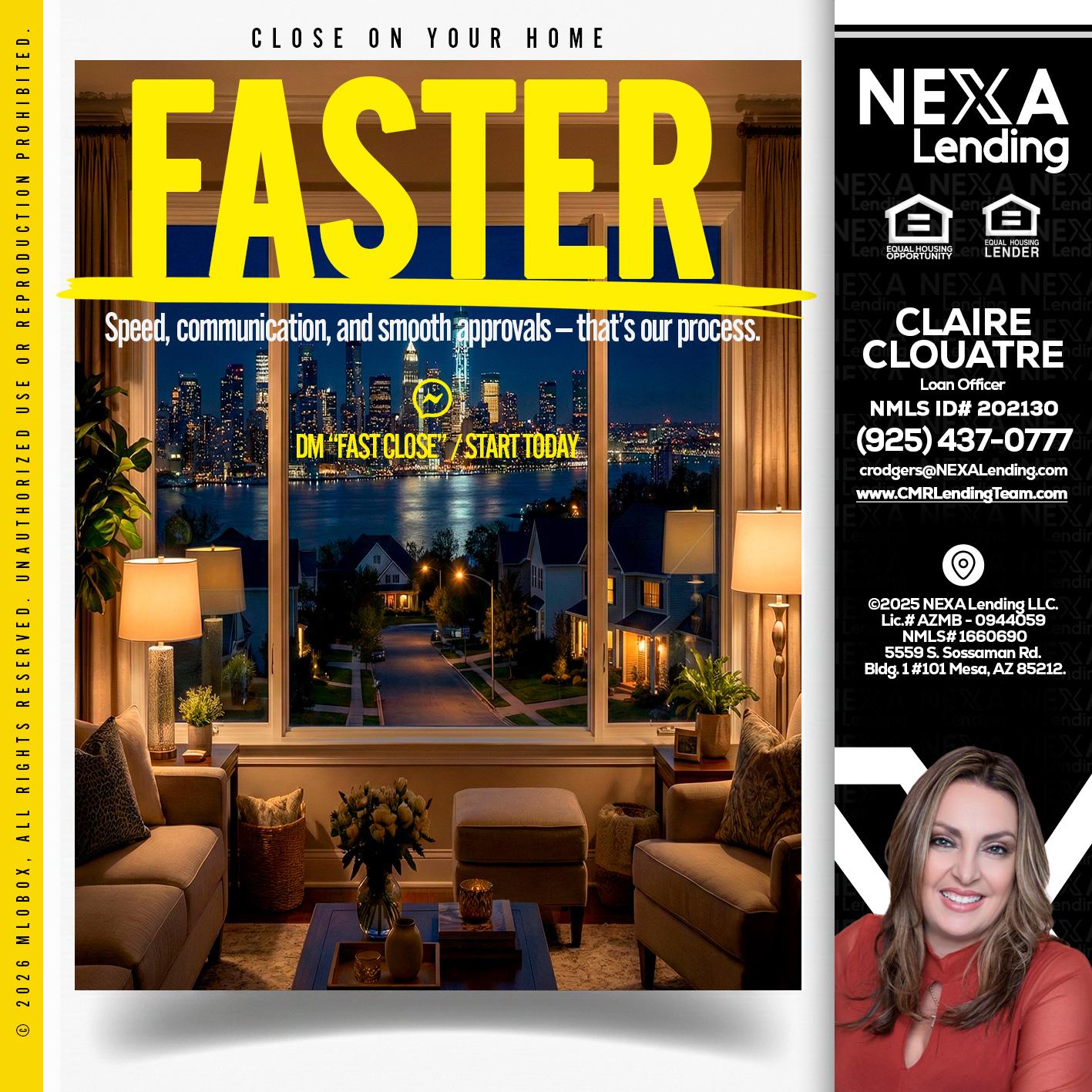 FASTER - Claudia Rodgers -Loan Officer