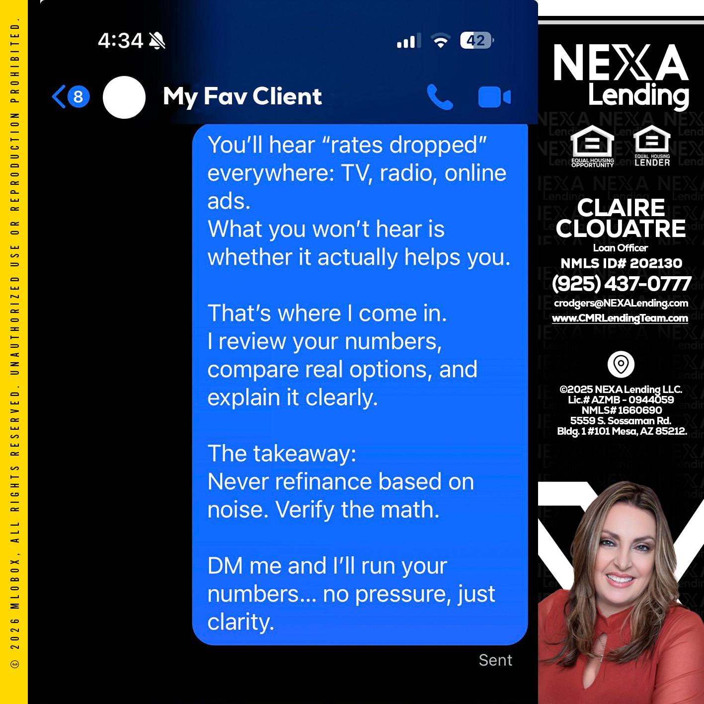 MY FAV CLIENT - Claudia Rodgers -Loan Officer