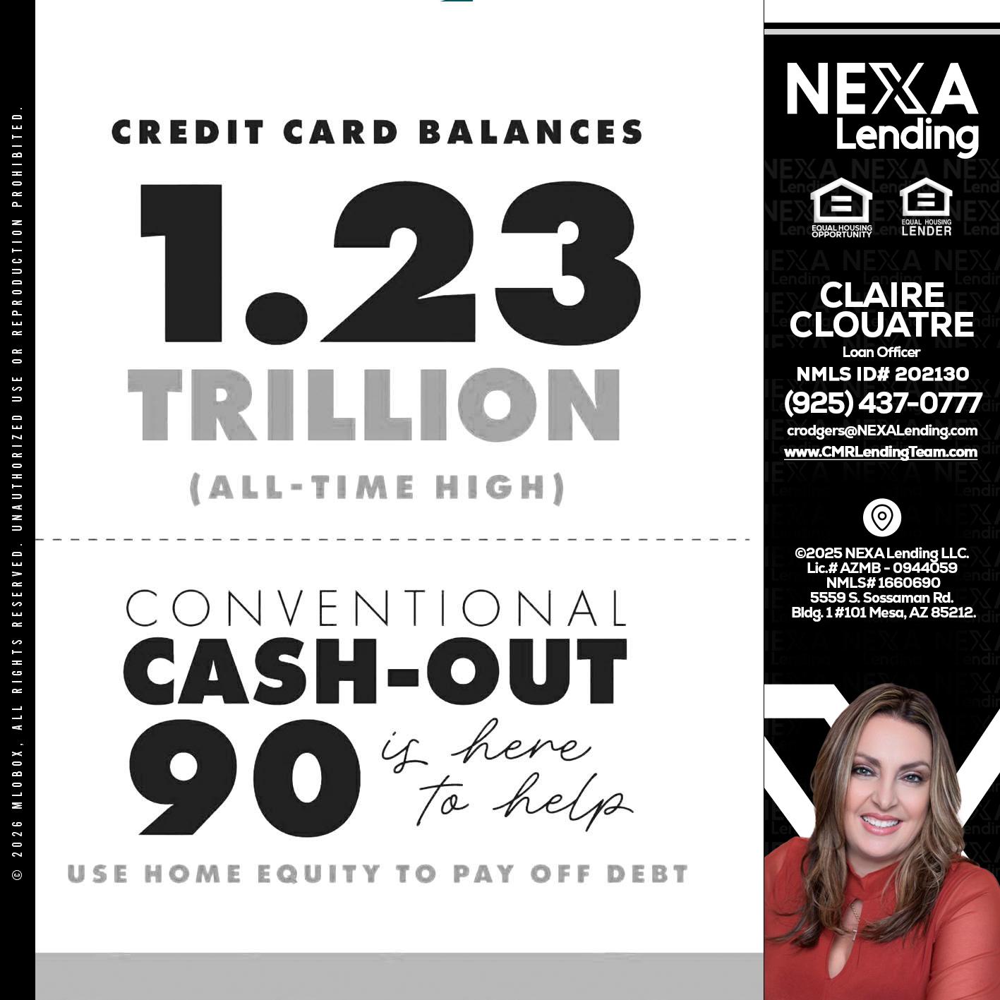 CREDIT CARD BALANCE - Claudia Rodgers -Loan Officer