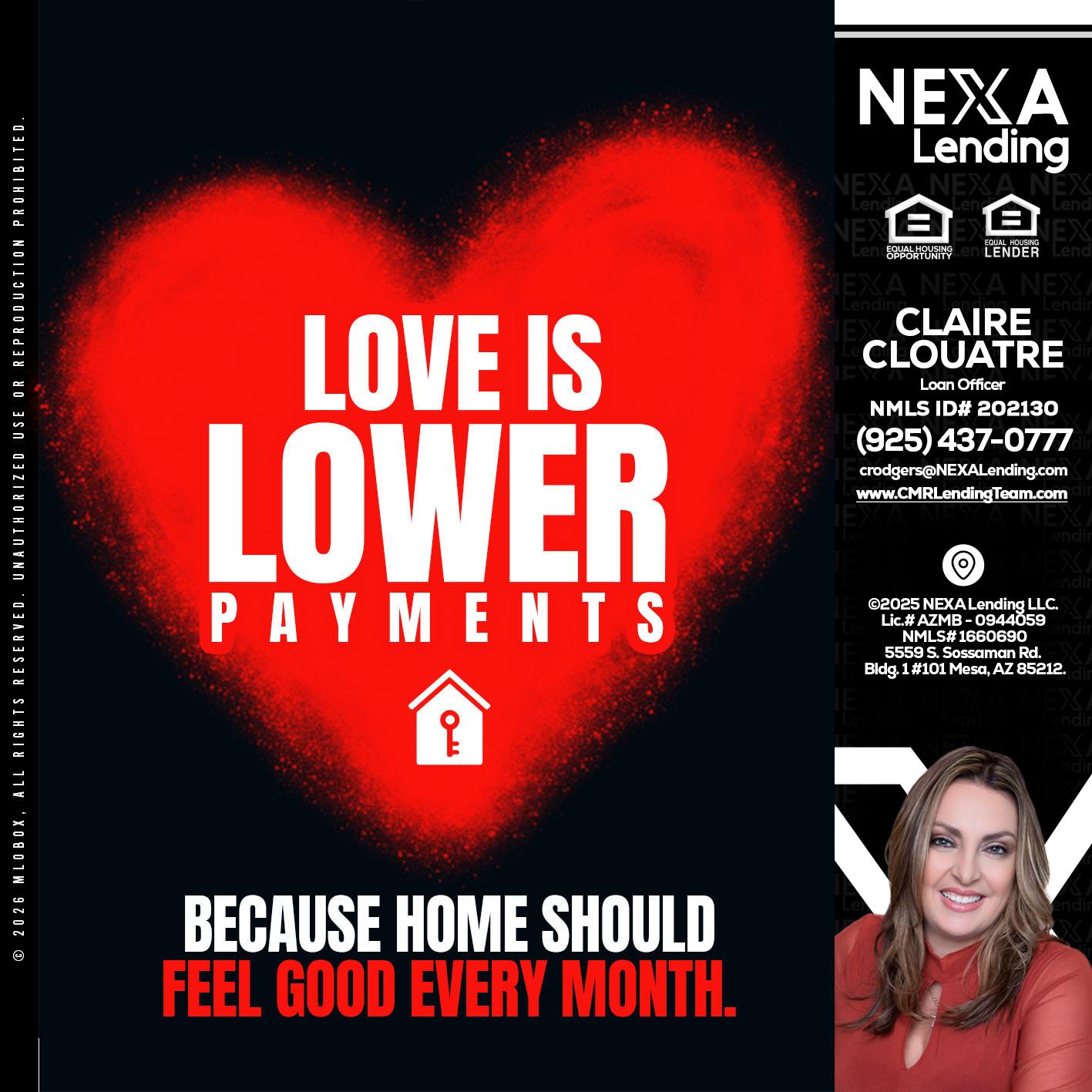 LOVE IS LOWER - Claudia Rodgers -Loan Officer