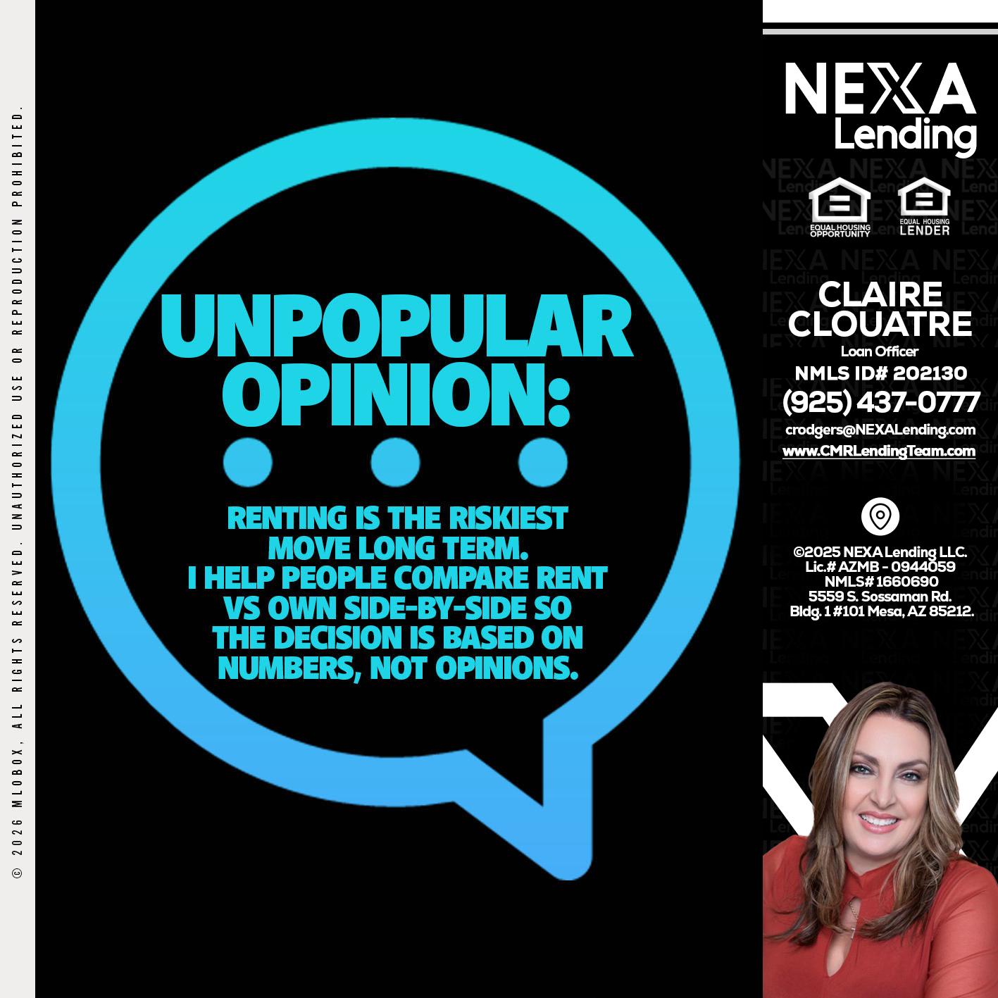 unpopular opinion - Claudia Rodgers -Loan Officer