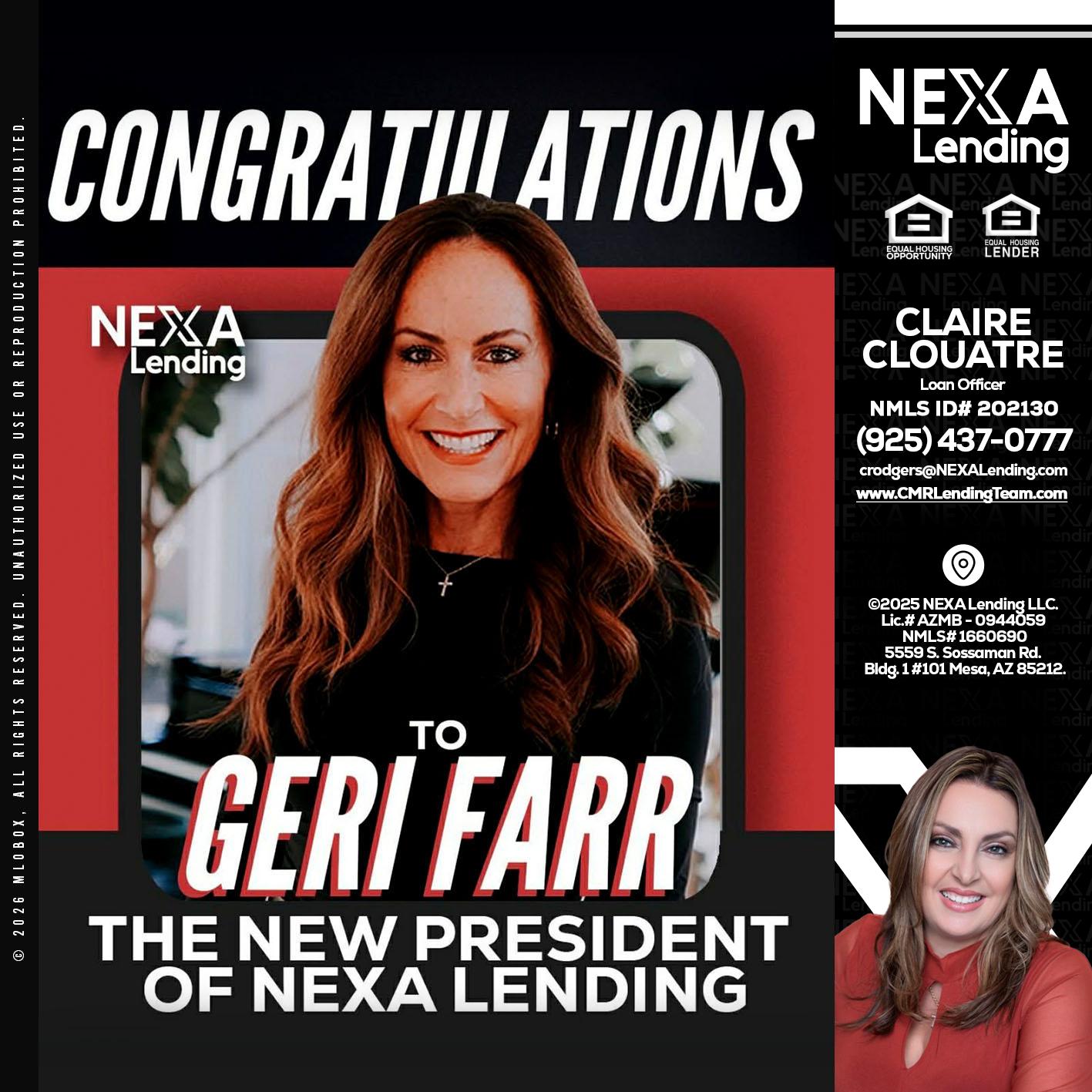 CONGRATULATIONS - Claudia Rodgers -Loan Officer