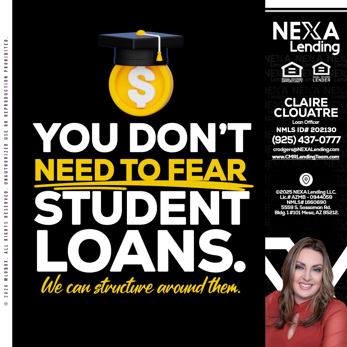 YOU DONT NEED - Claudia Rodgers -Loan Officer