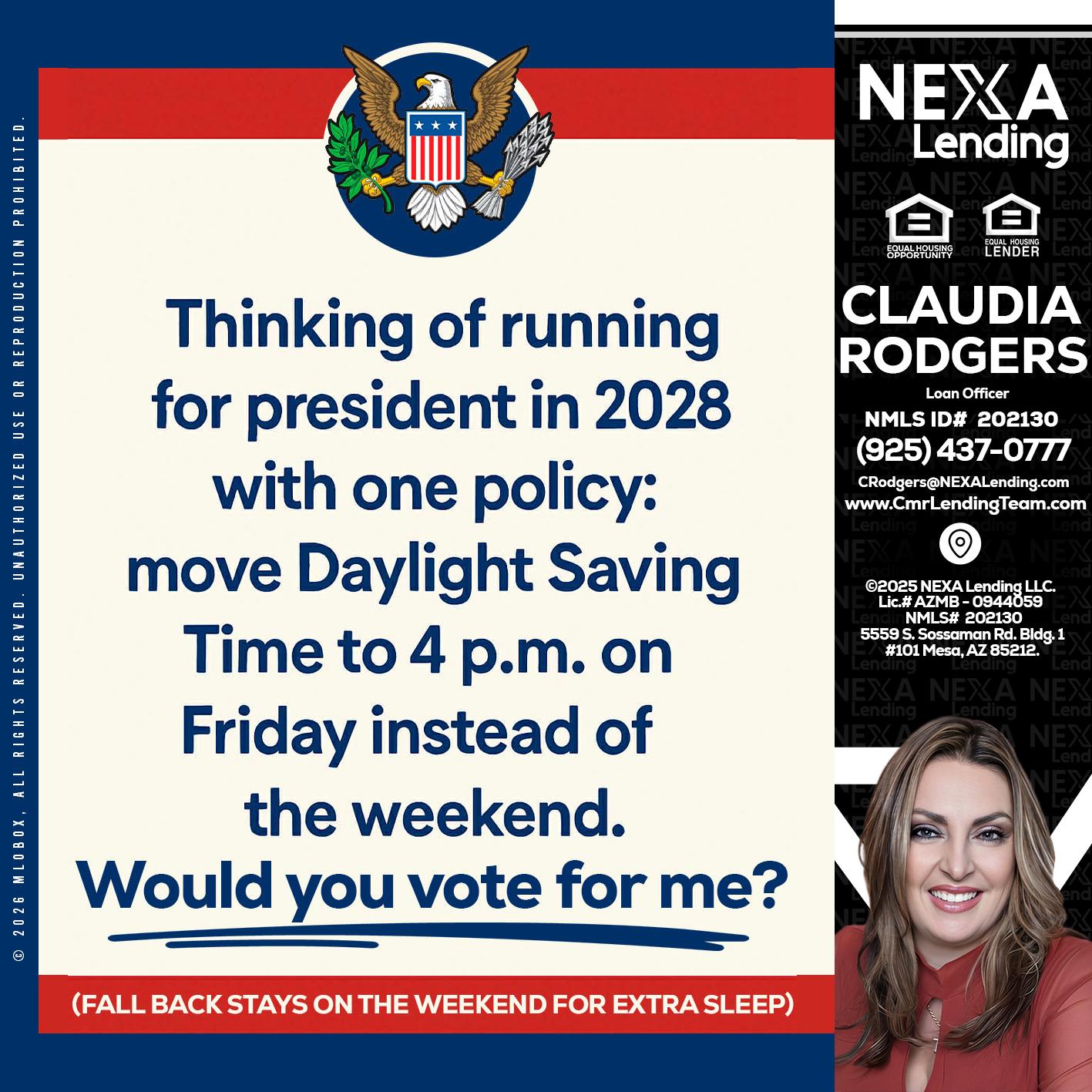 THINKING OF RUNING - Claudia Rodgers -Loan Officer