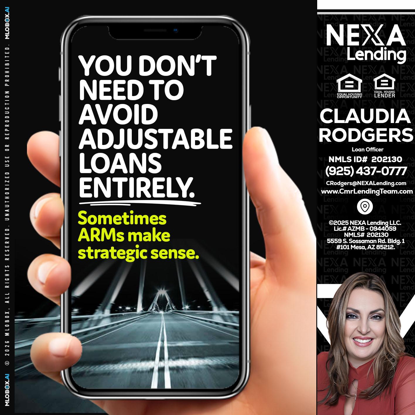 YOU DONT NEED - Claudia Rodgers -Loan Officer