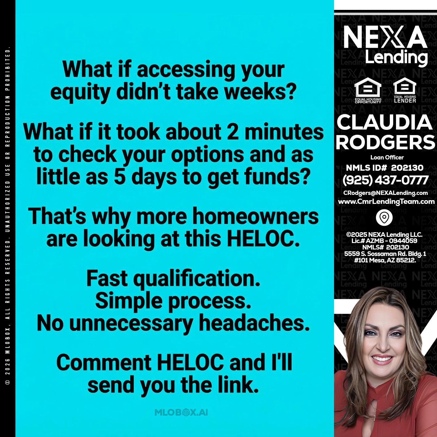 what if - Claudia Rodgers -Loan Officer