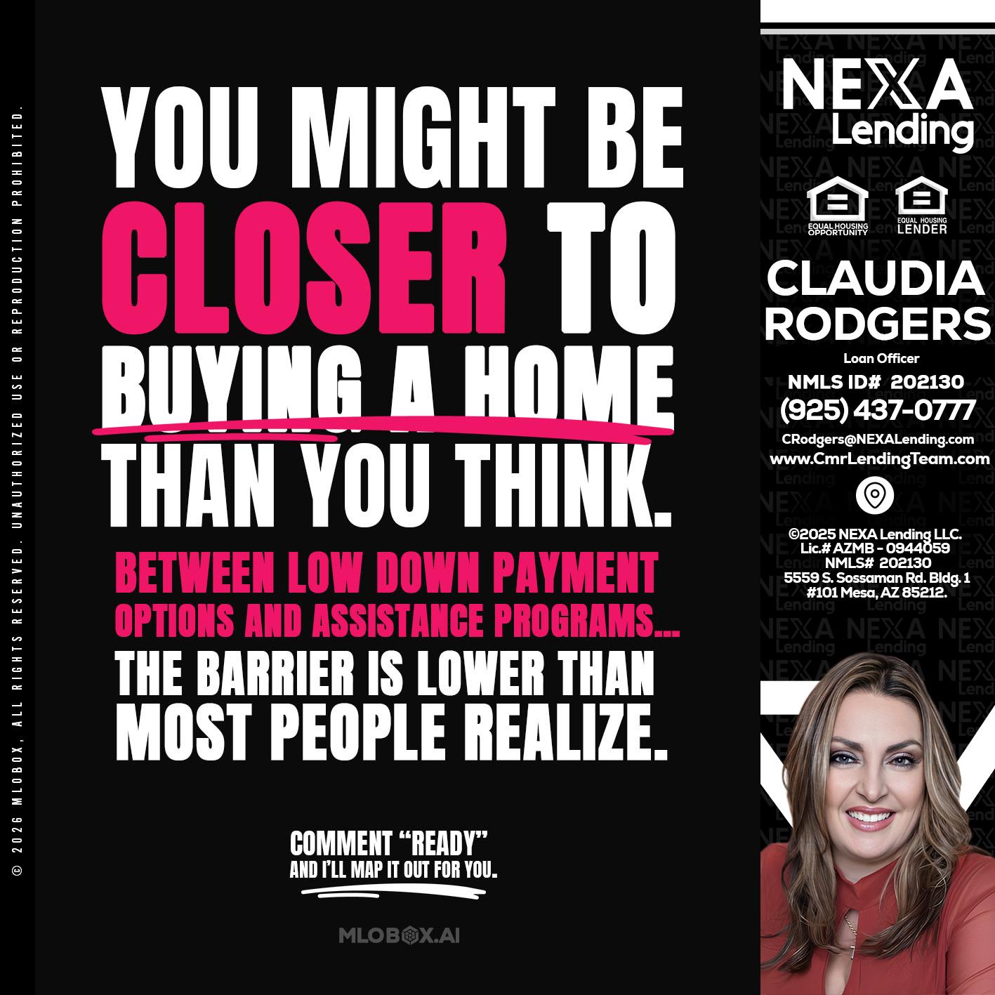 YOU MIGHT BE - Claudia Rodgers -Loan Officer